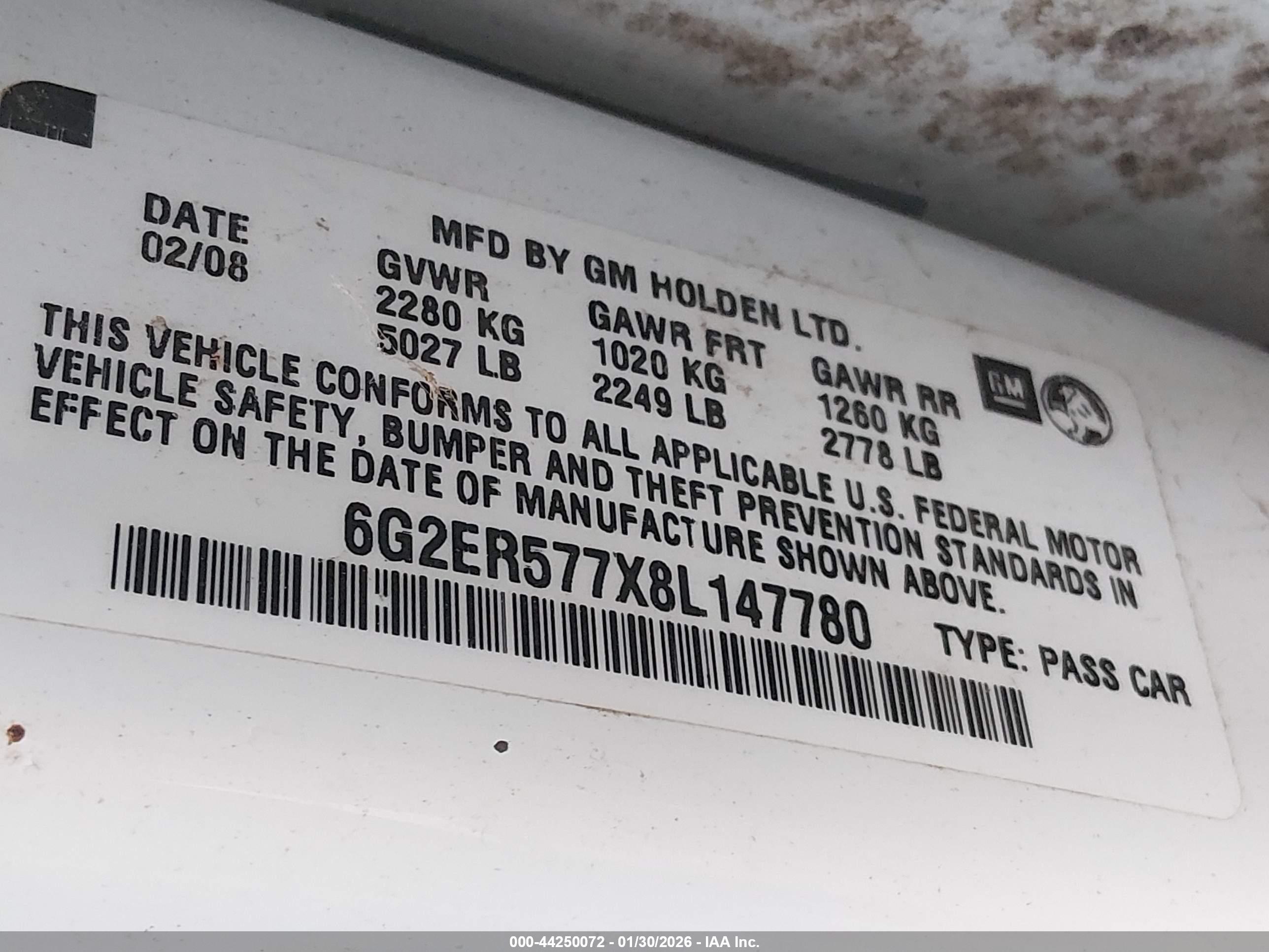 PONTIAC G8 image 9