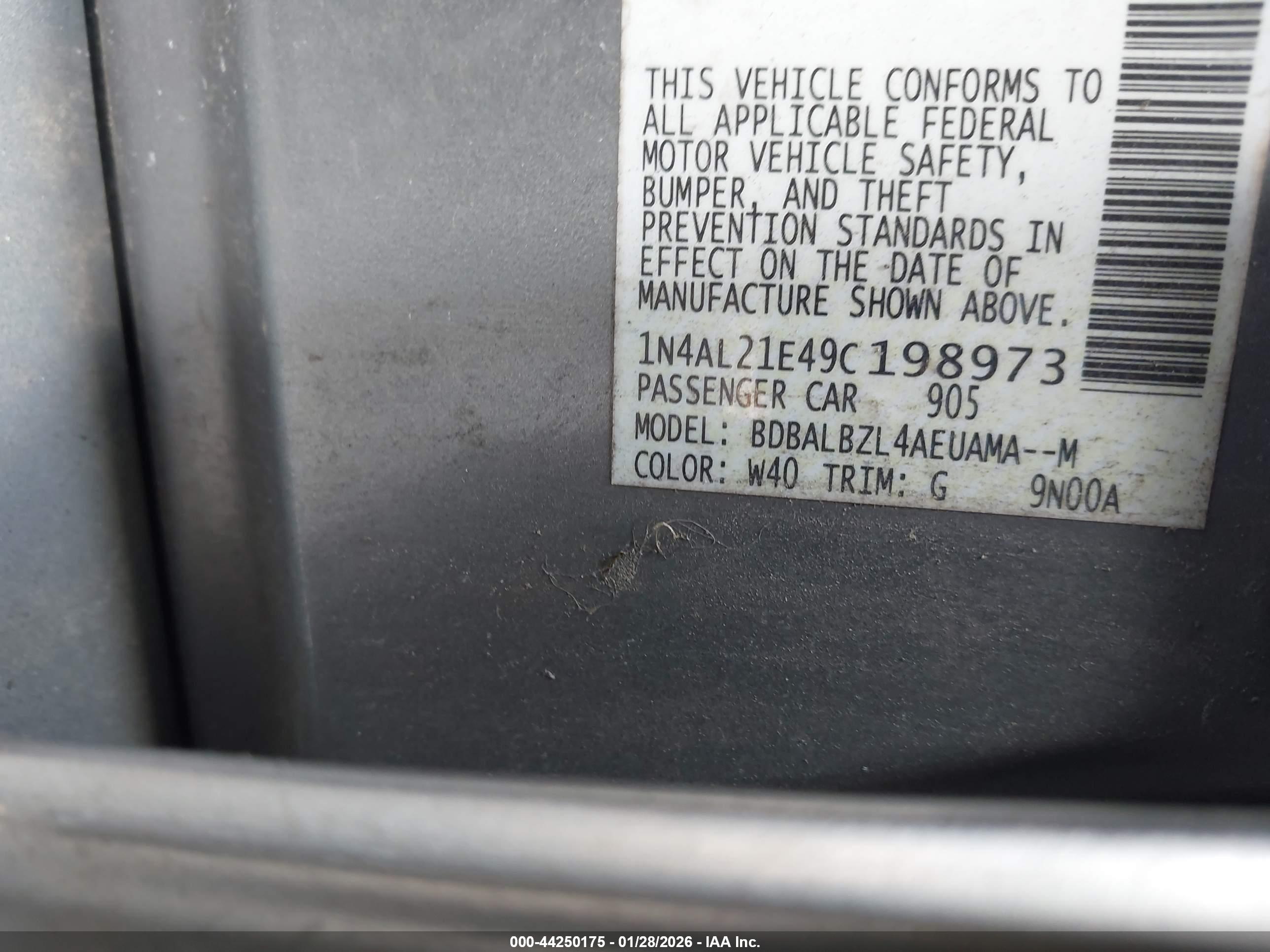 NISSAN ALTIMA image 9