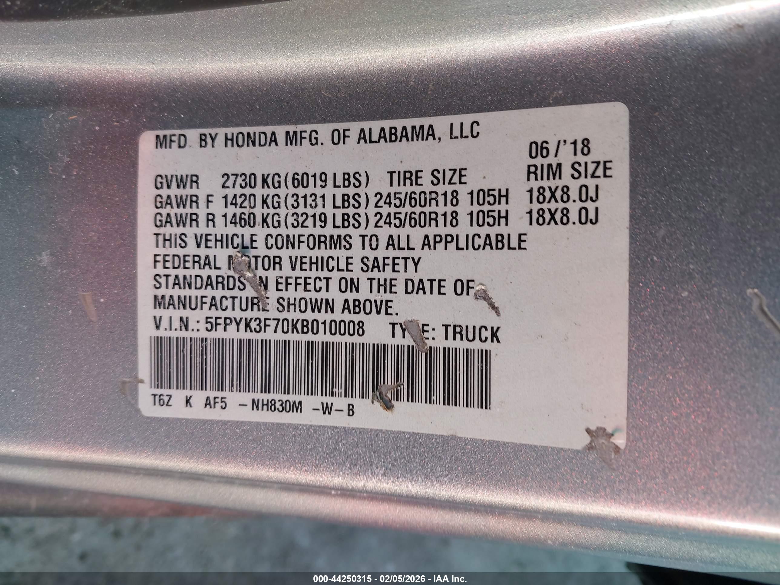 HONDA RIDGELINE image 9