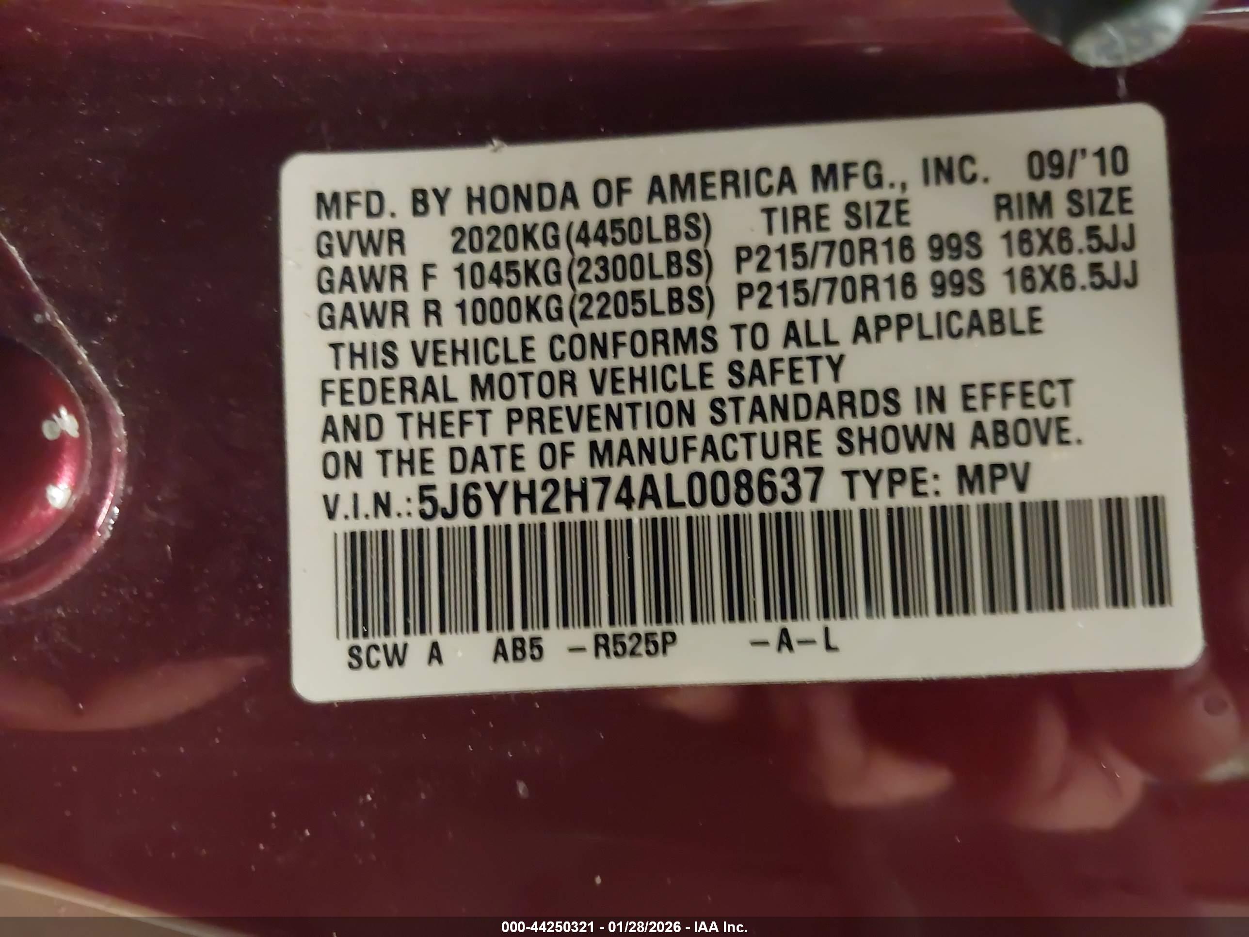 HONDA ELEMENT image 9