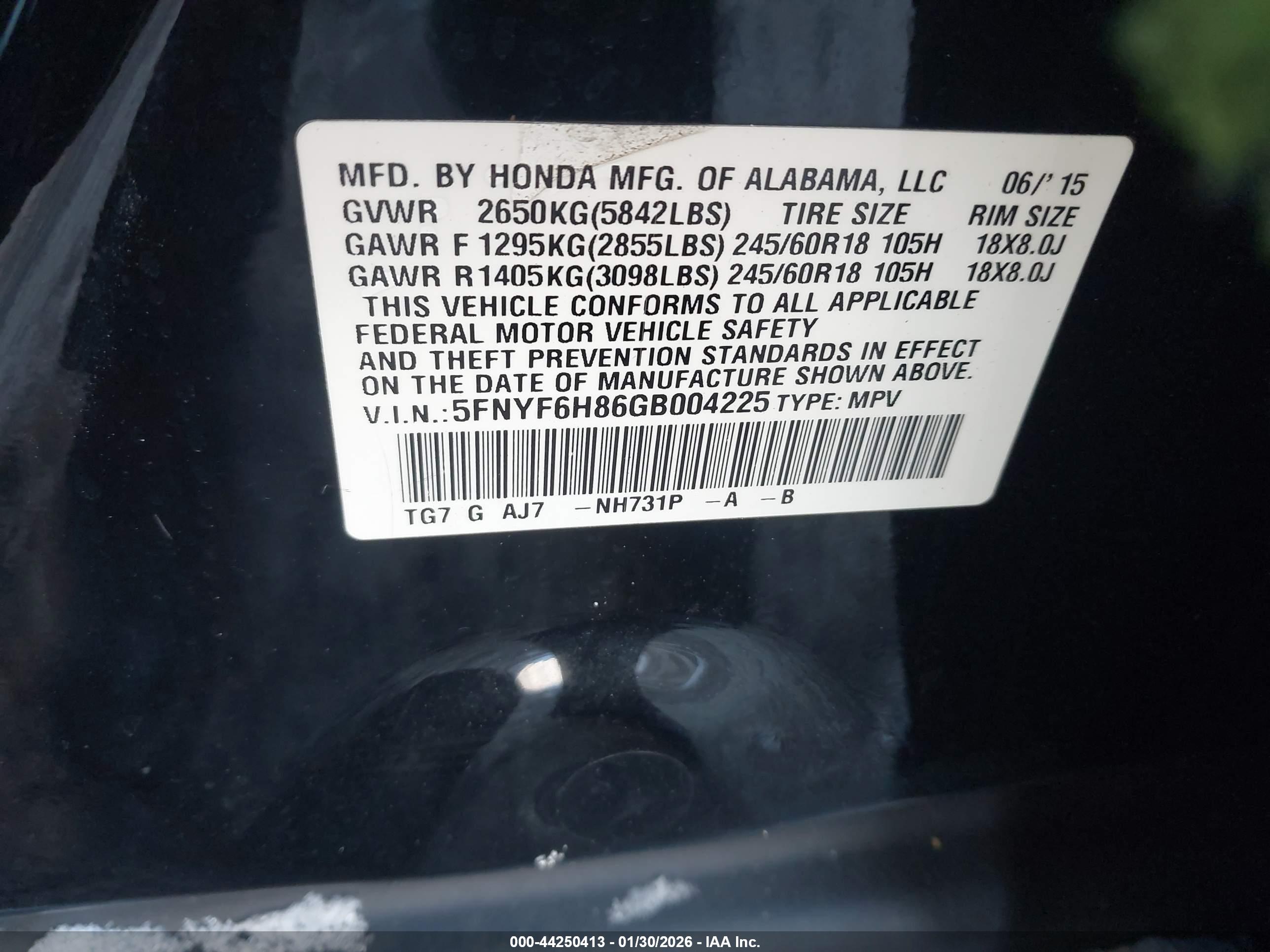 HONDA PILOT image 9