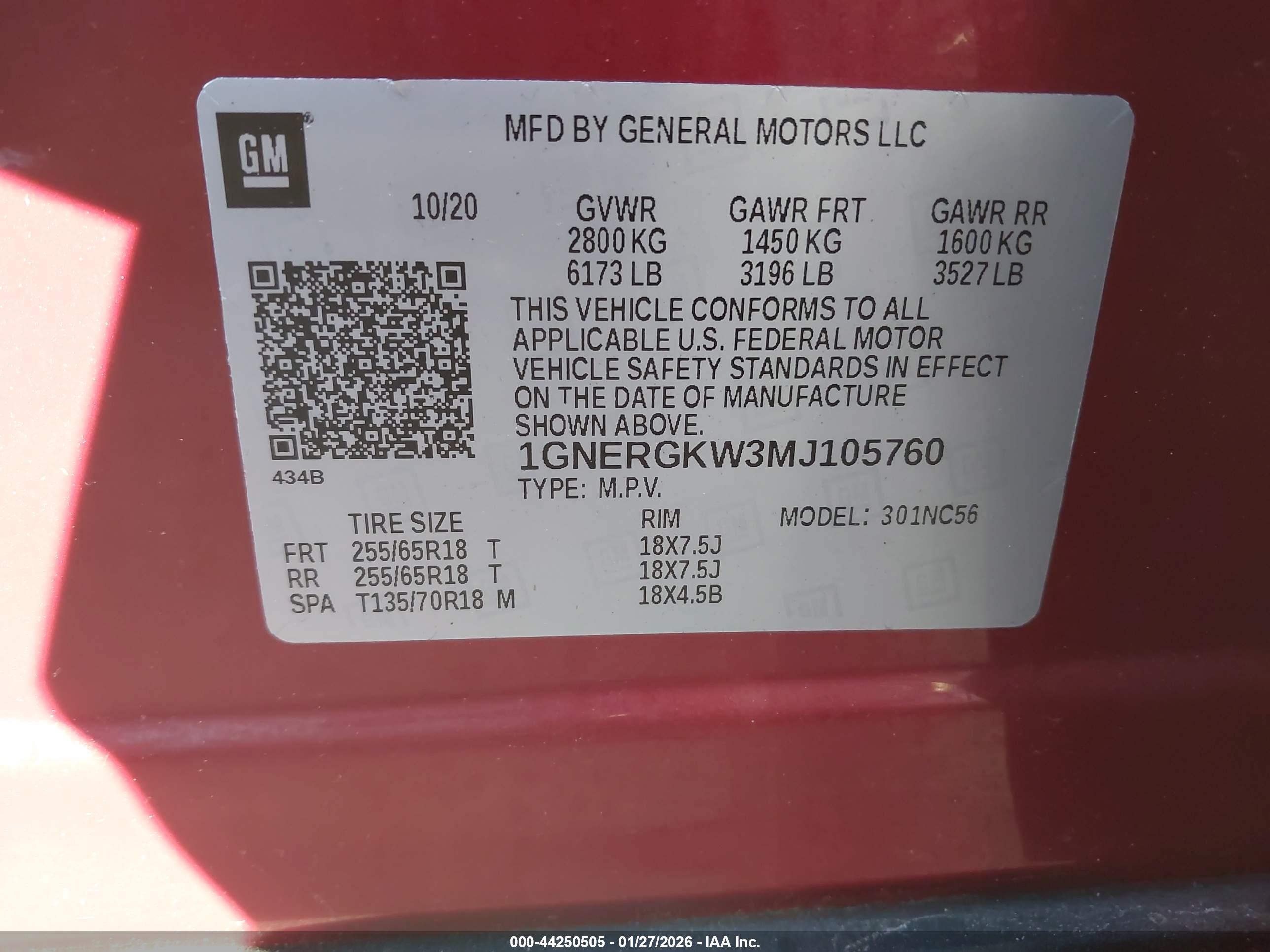 CHEVROLET TRAVERSE image 9