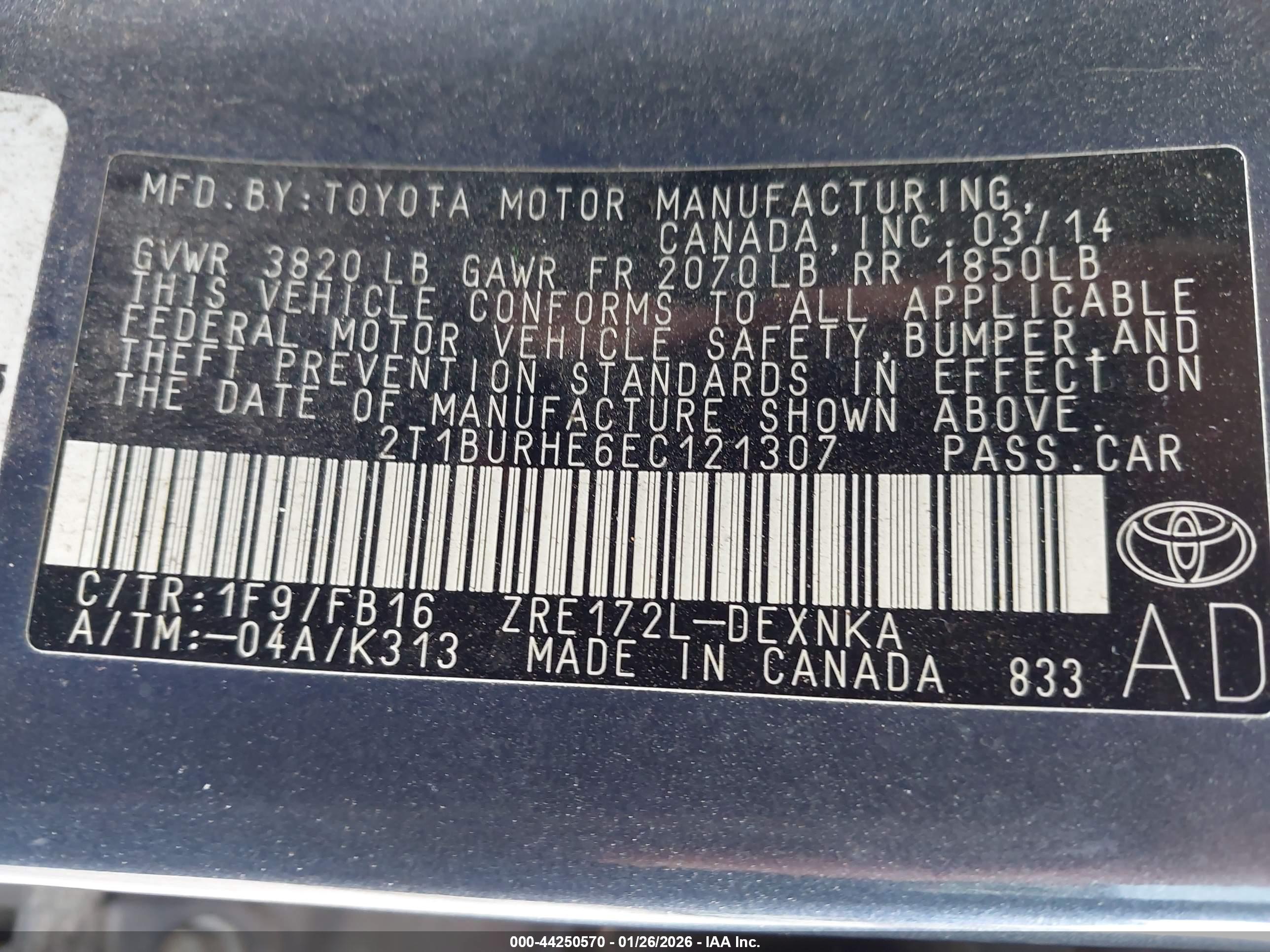 TOYOTA COROLLA image 9