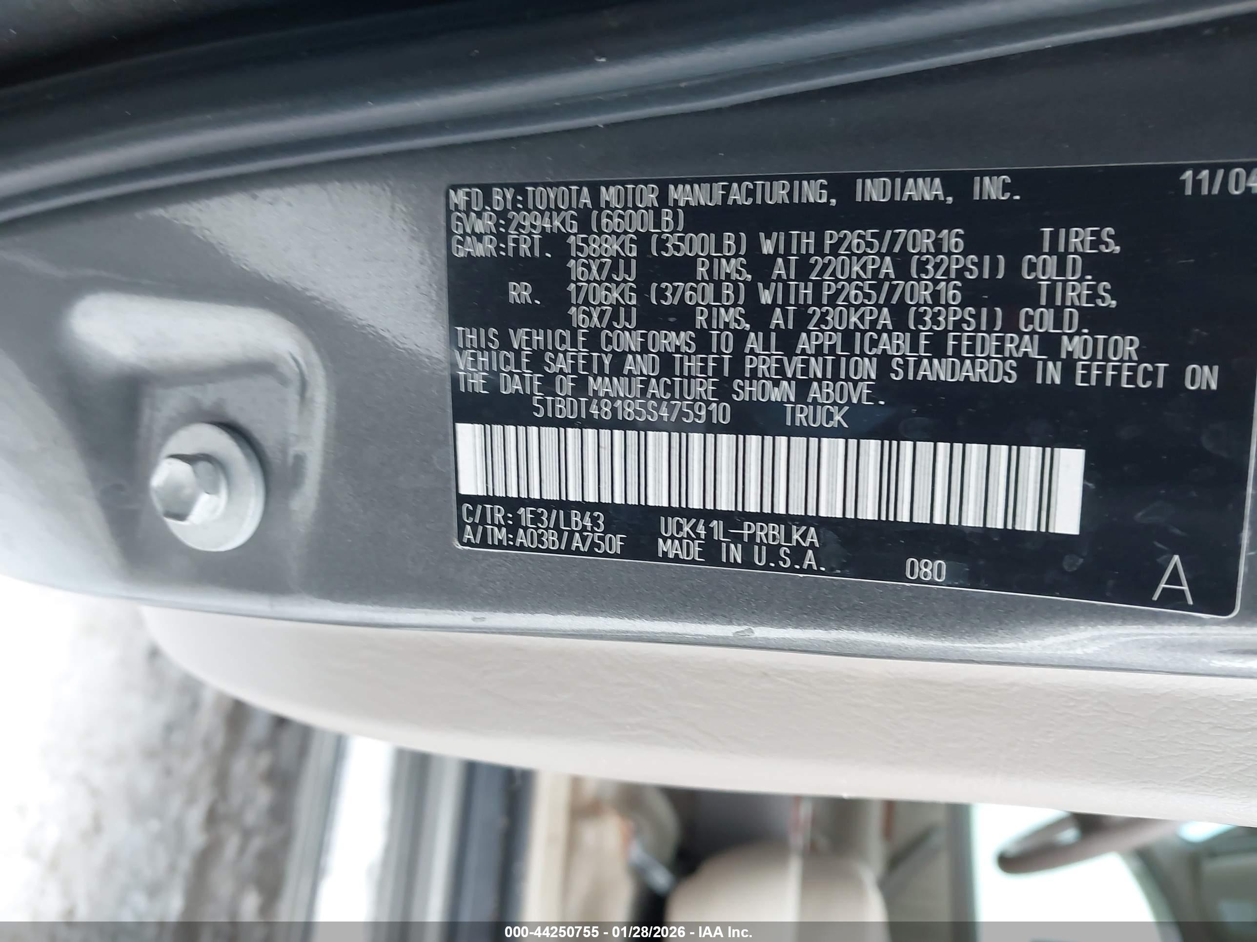 TOYOTA TUNDRA image 9