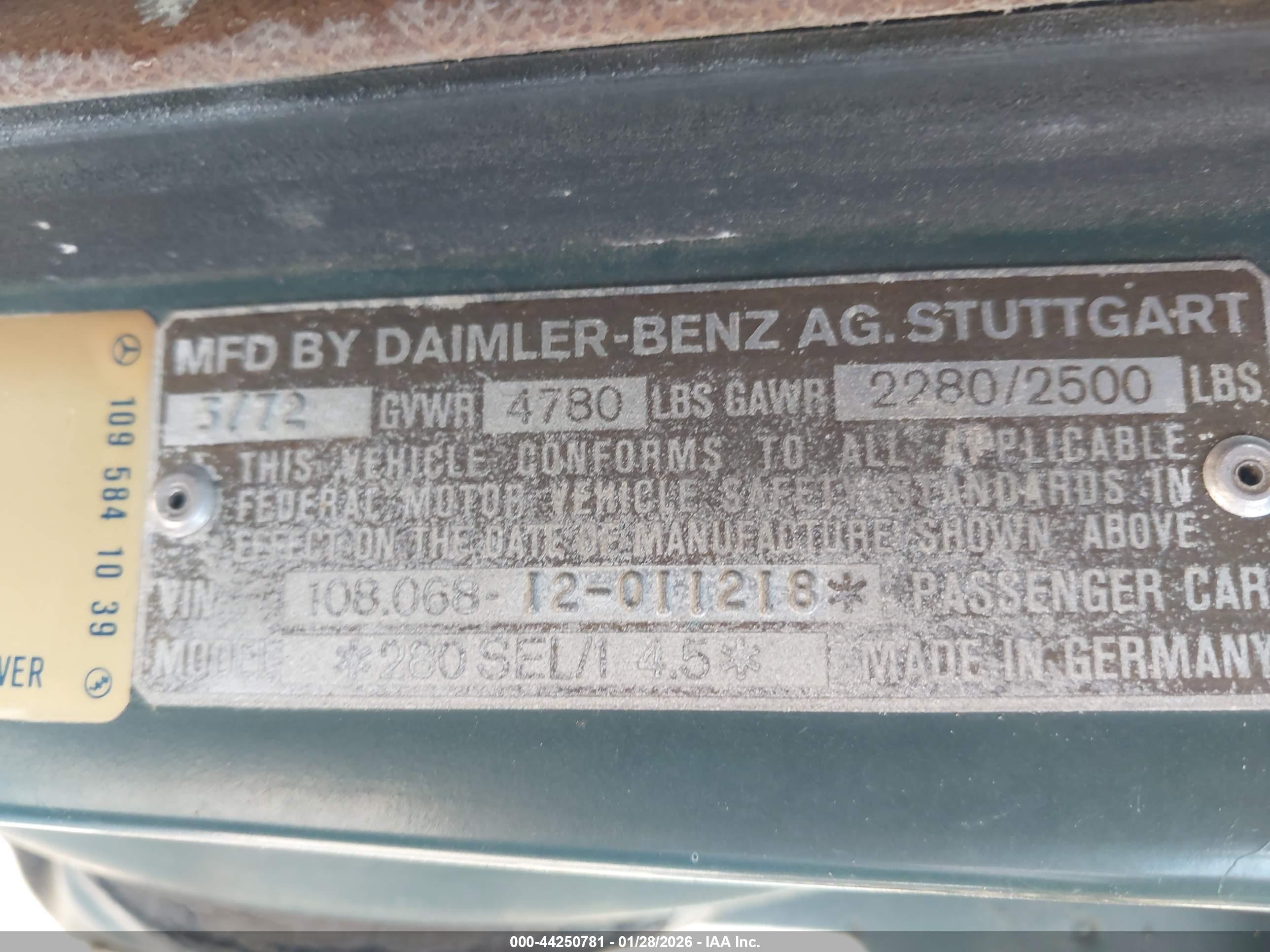 MERCEDES-BENZ 280 image 9