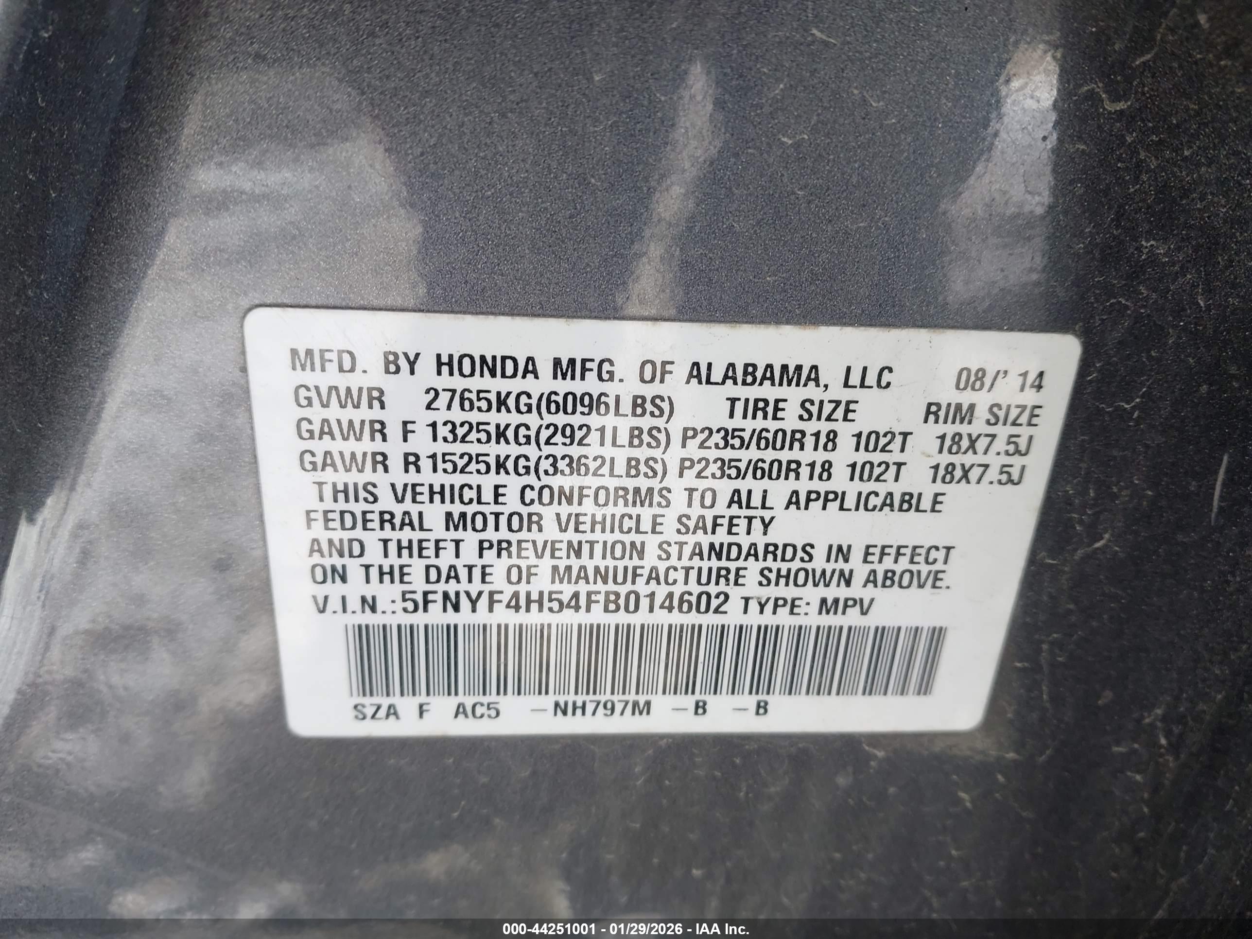 HONDA PILOT image 9
