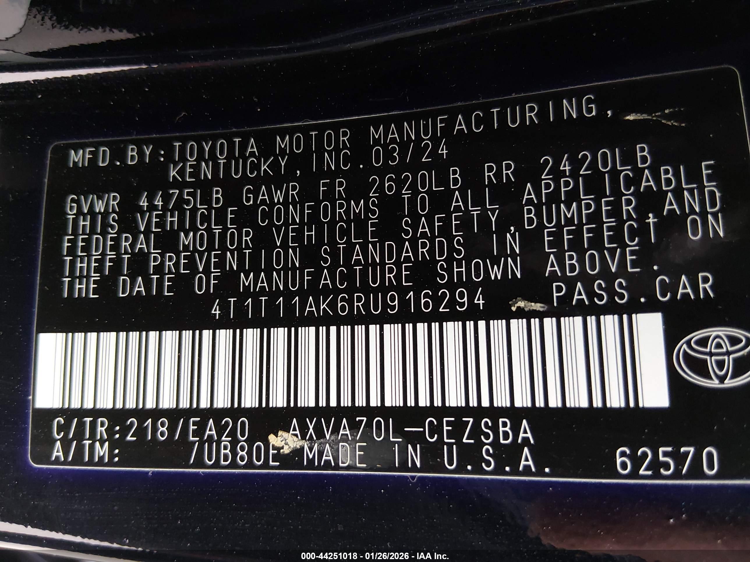 TOYOTA CAMRY image 9