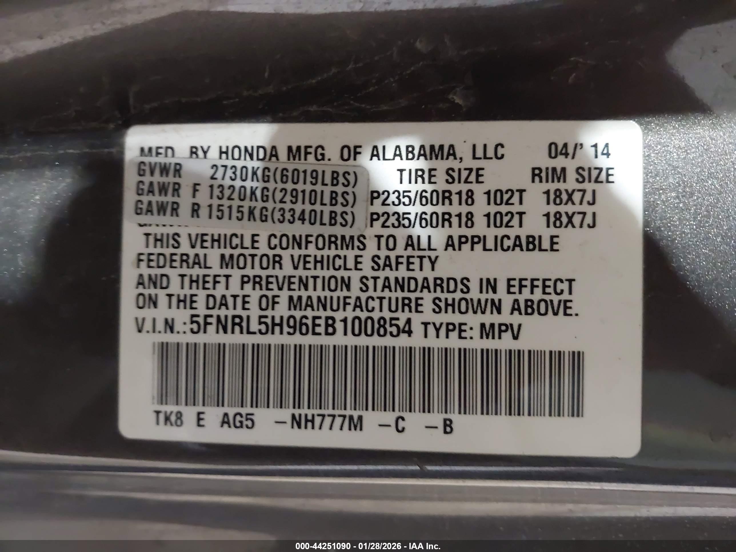 HONDA ODYSSEY image 9