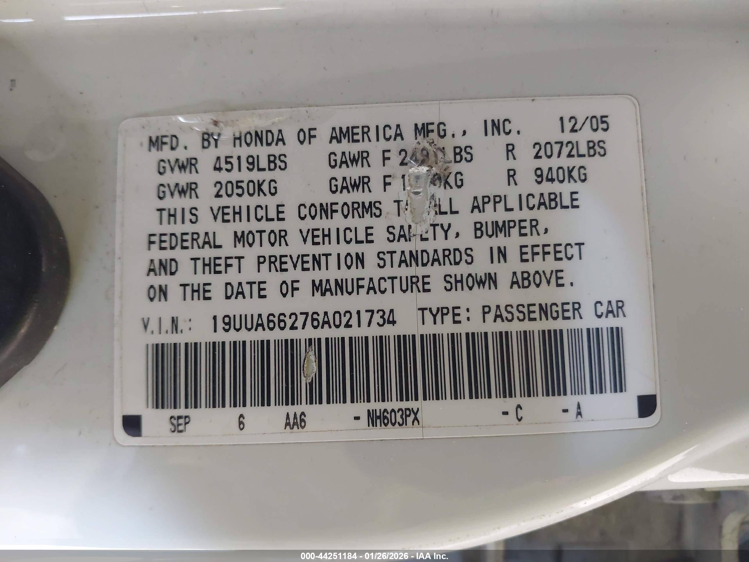 ACURA TL image 9