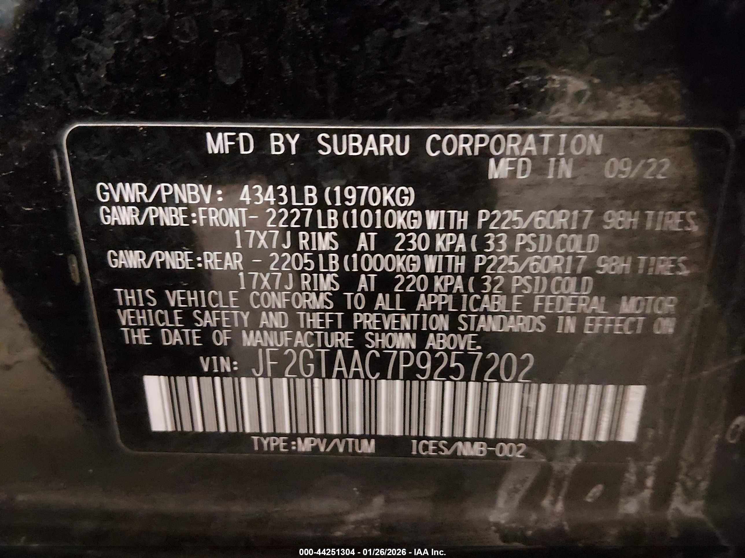 SUBARU CROSSTREK image 9