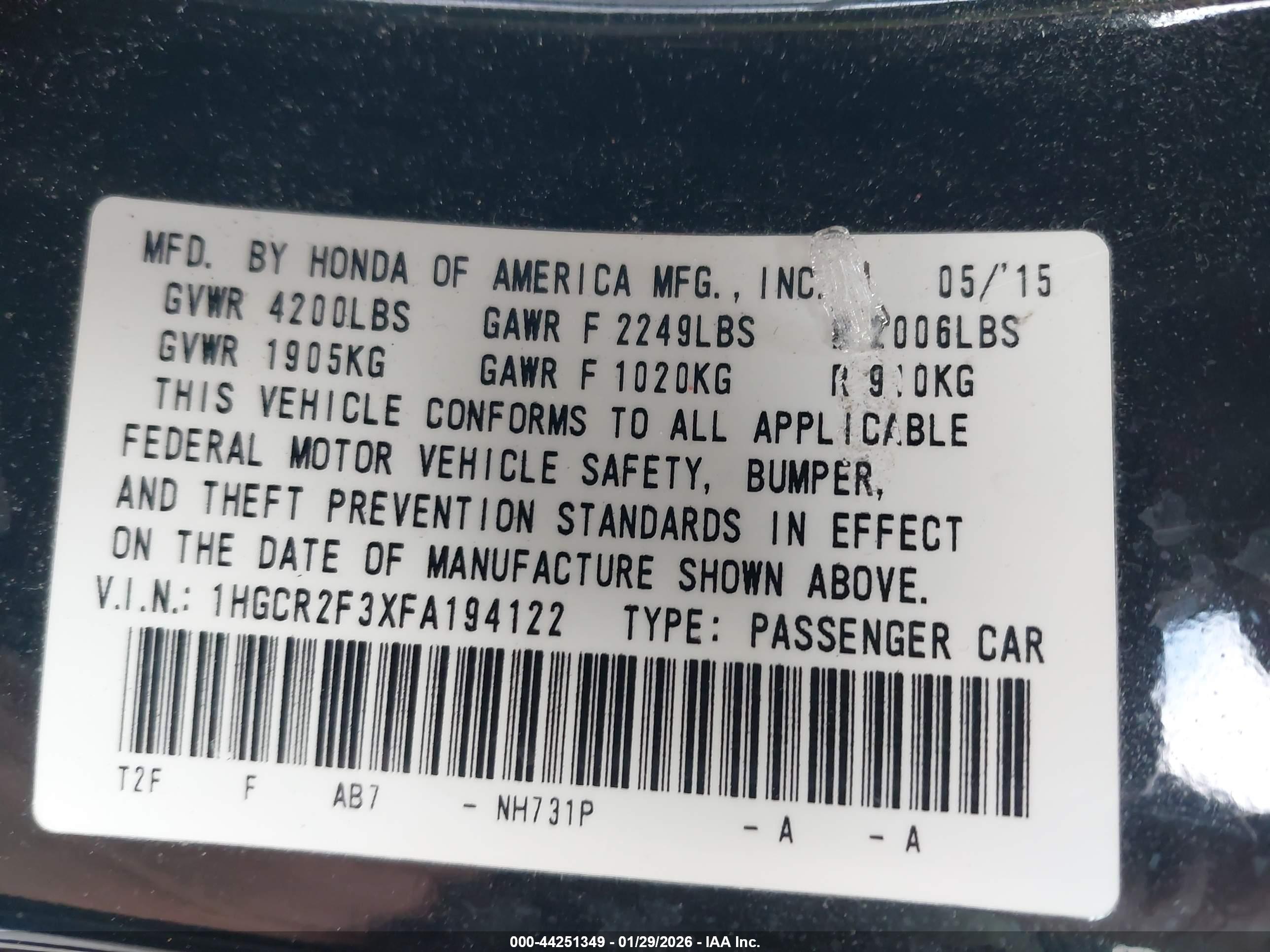 HONDA ACCORD image 9