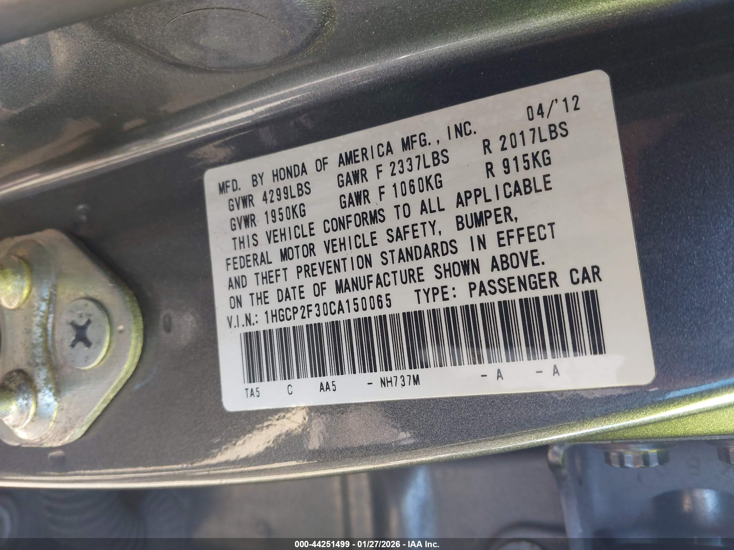 HONDA ACCORD image 9