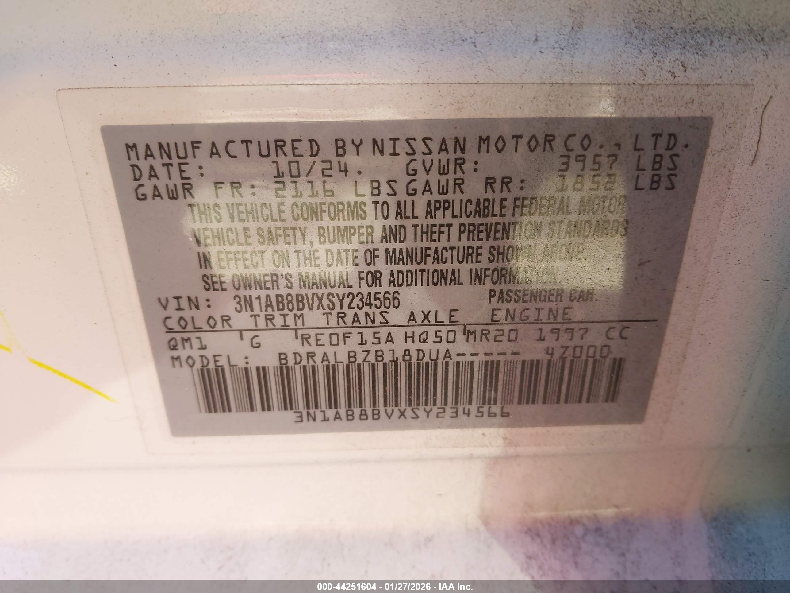 NISSAN SENTRA image 9