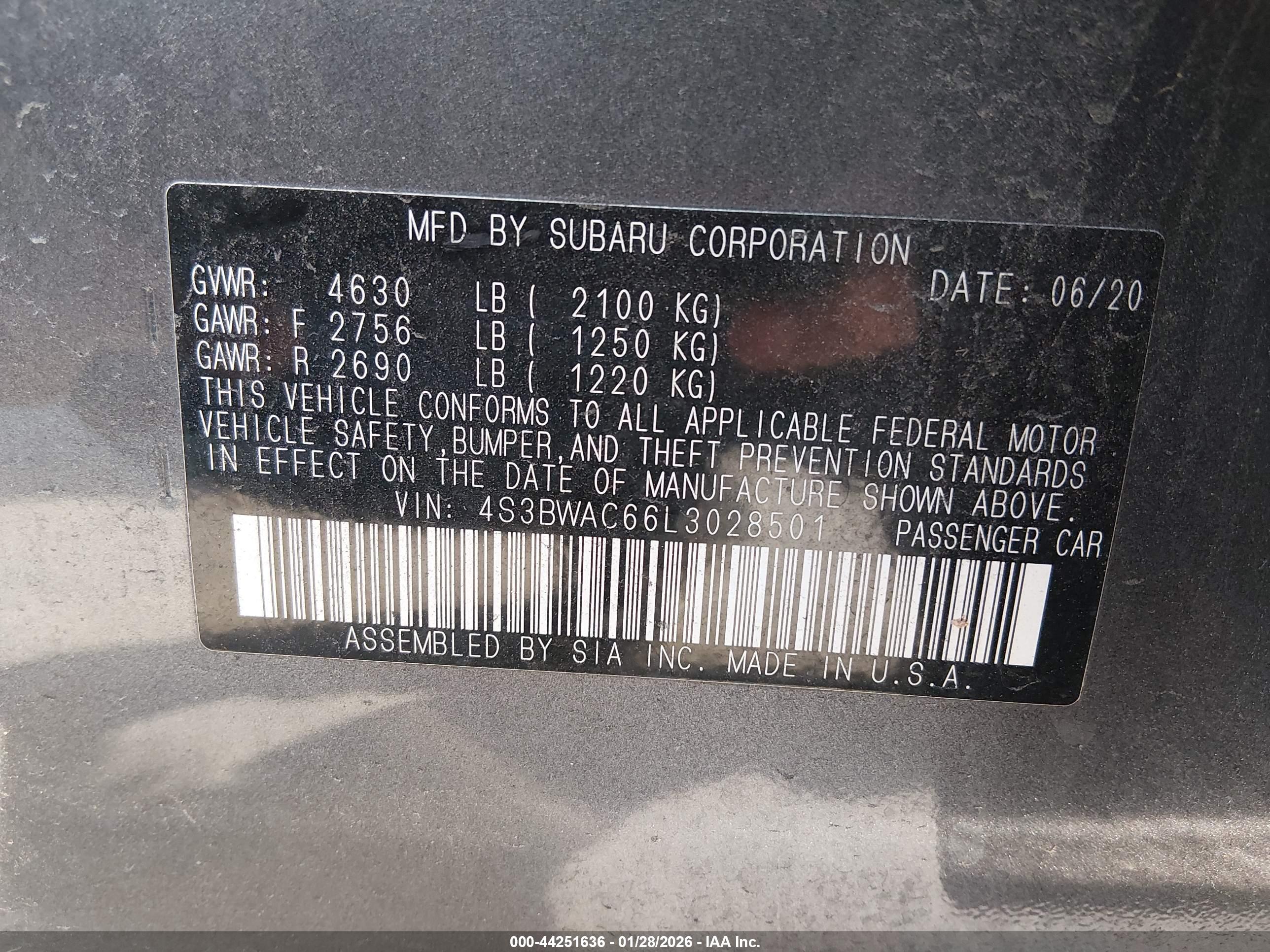 SUBARU LEGACY image 9