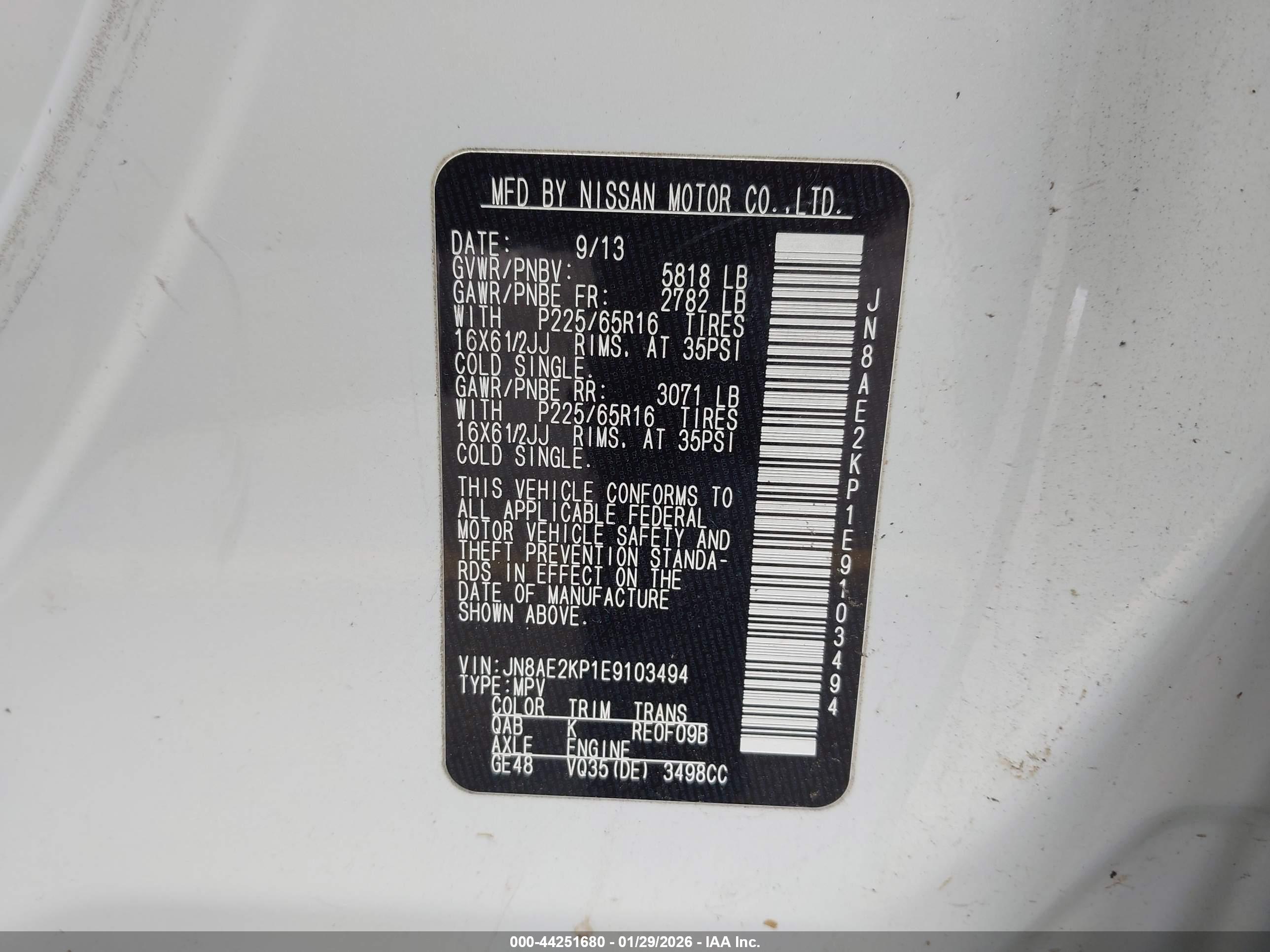 NISSAN QUEST image 9