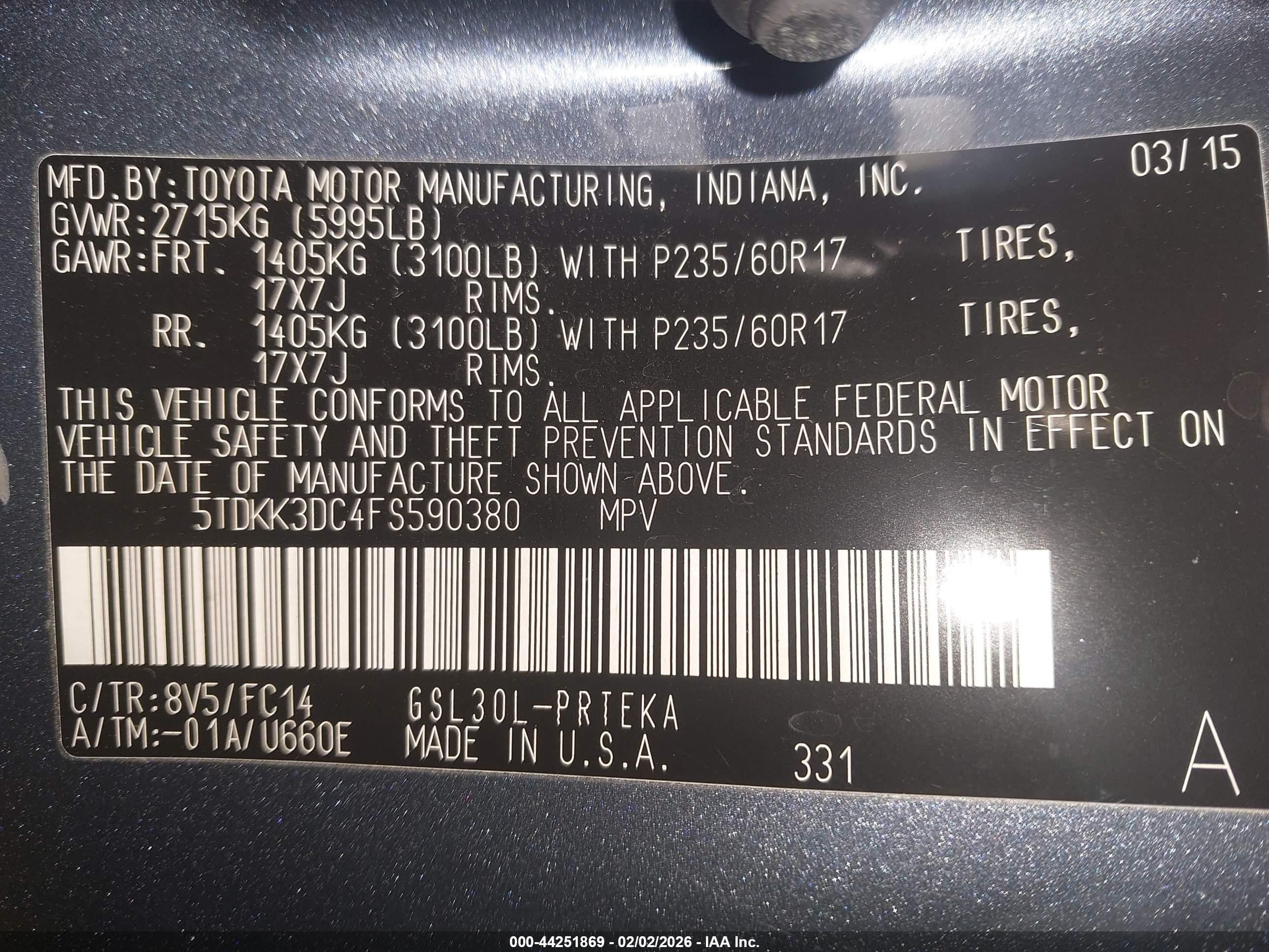 TOYOTA SIENNA image 9