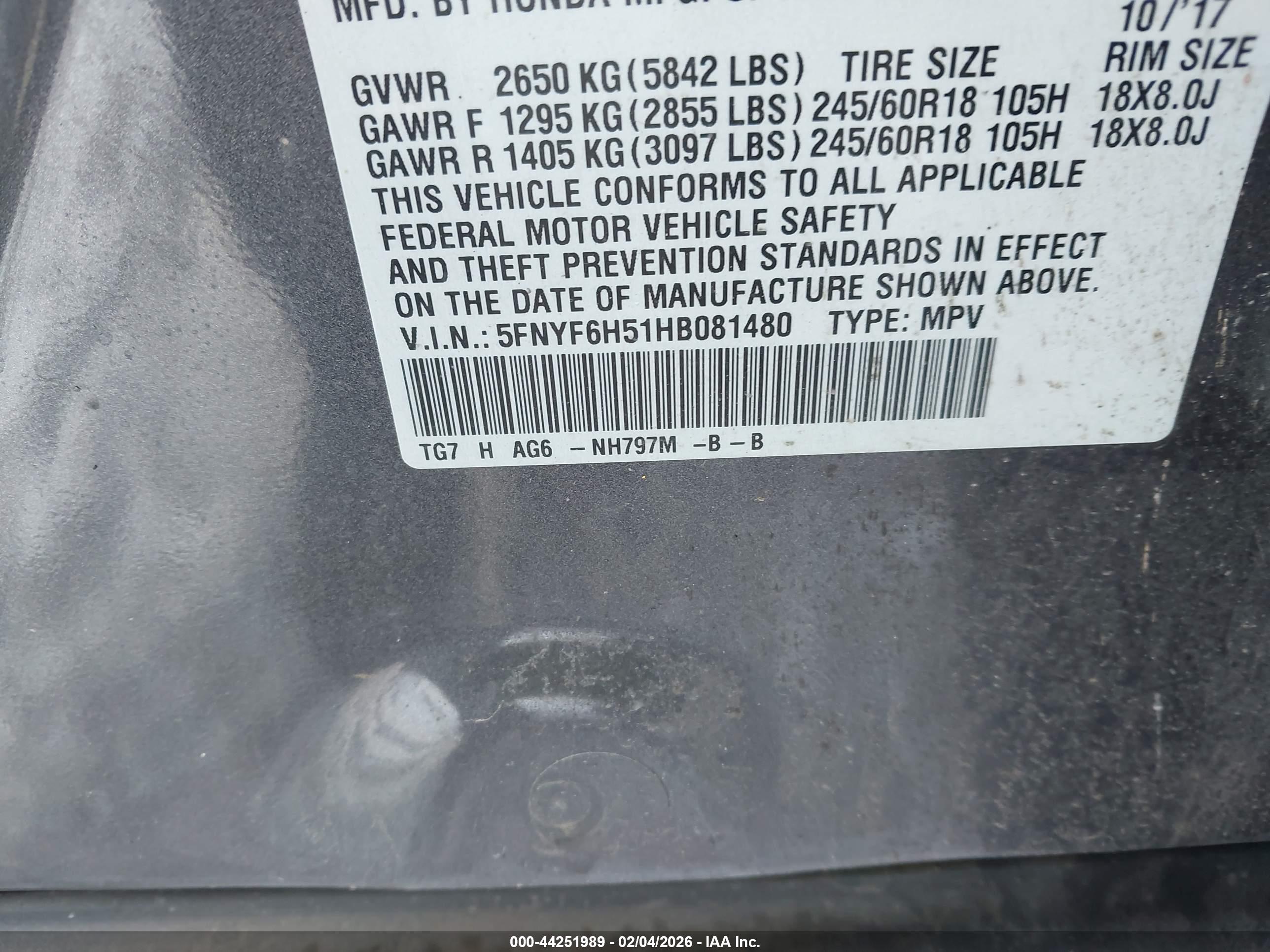HONDA PILOT image 9