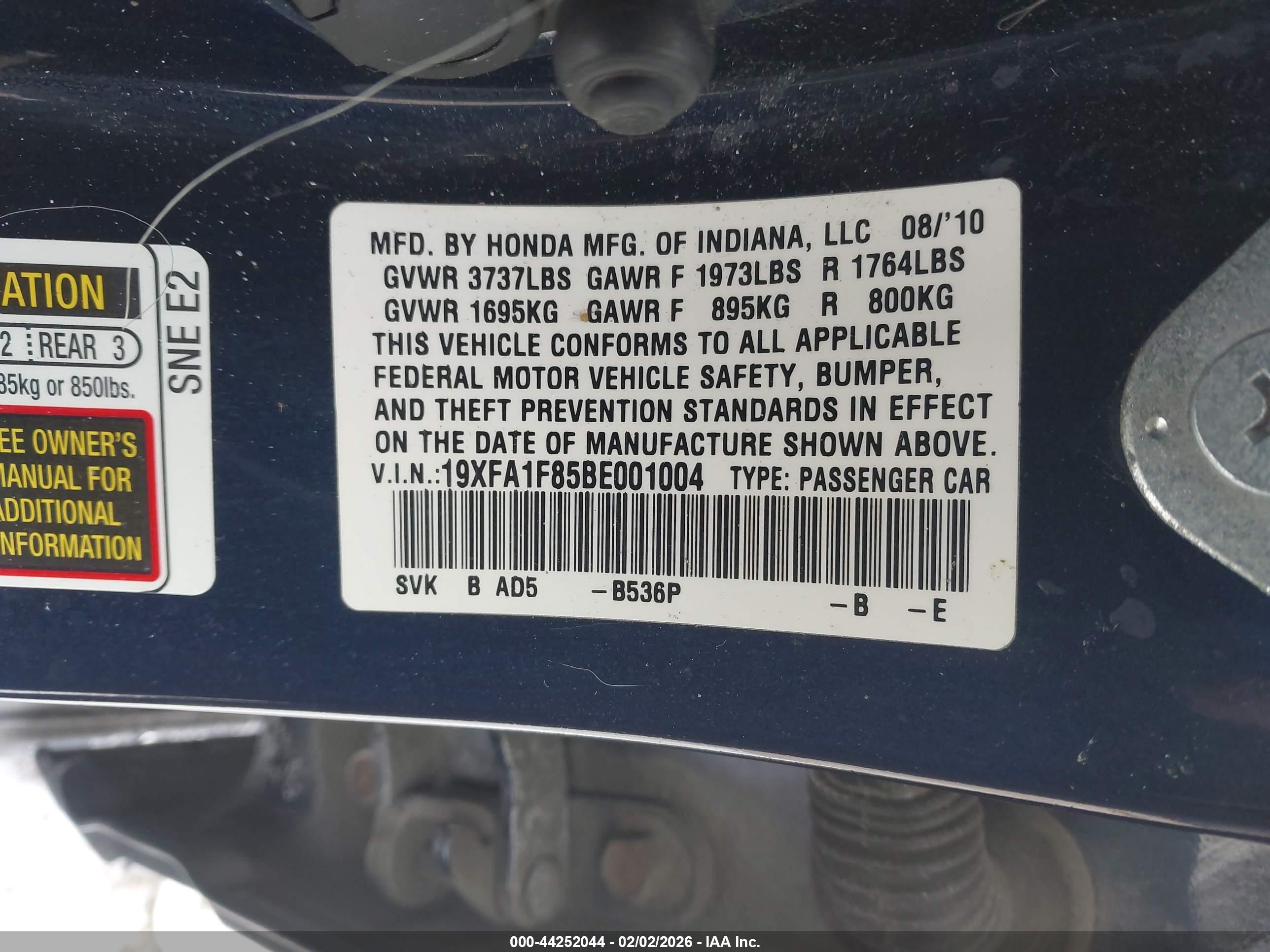 HONDA CIVIC image 9