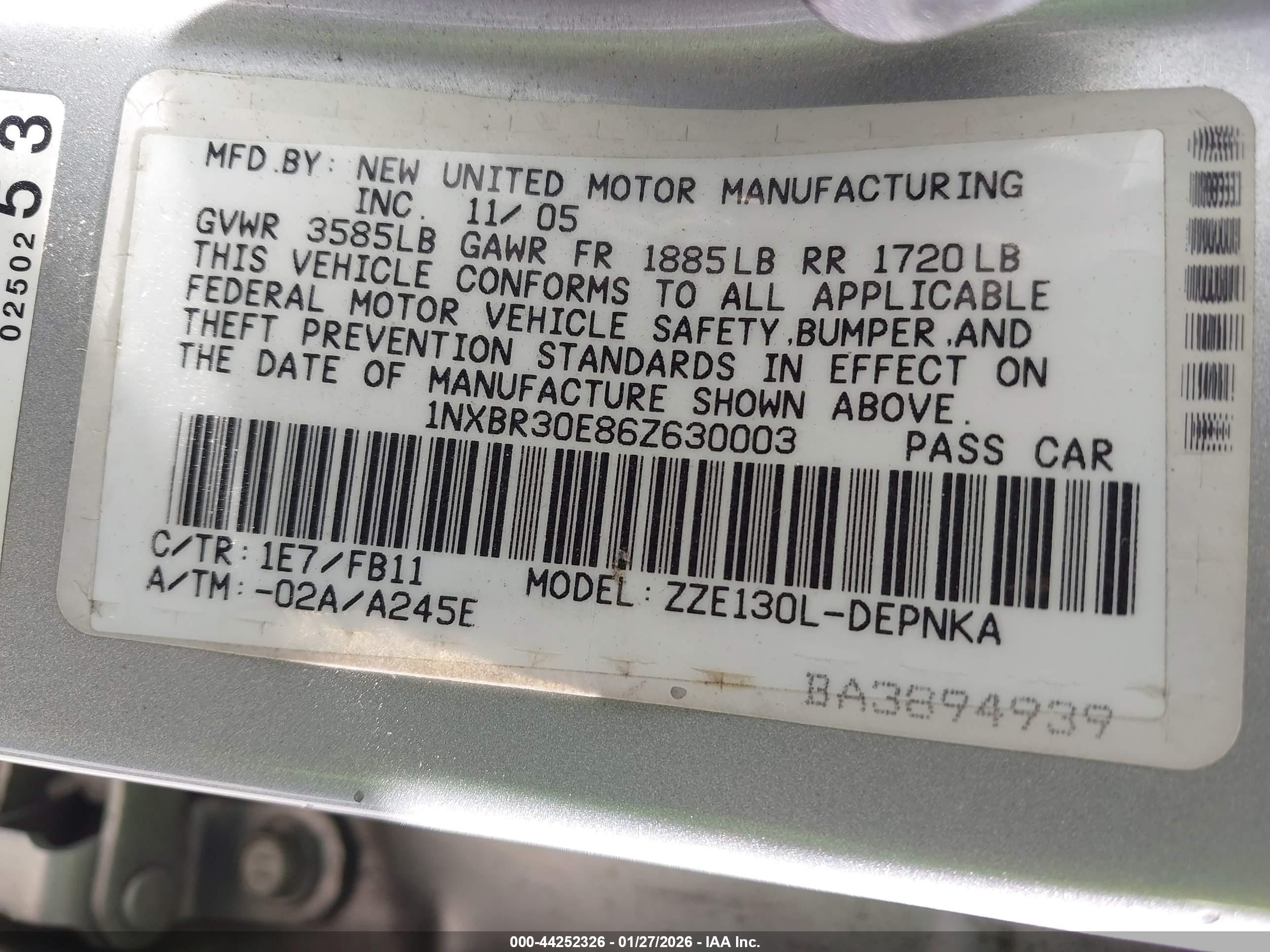 TOYOTA COROLLA image 9