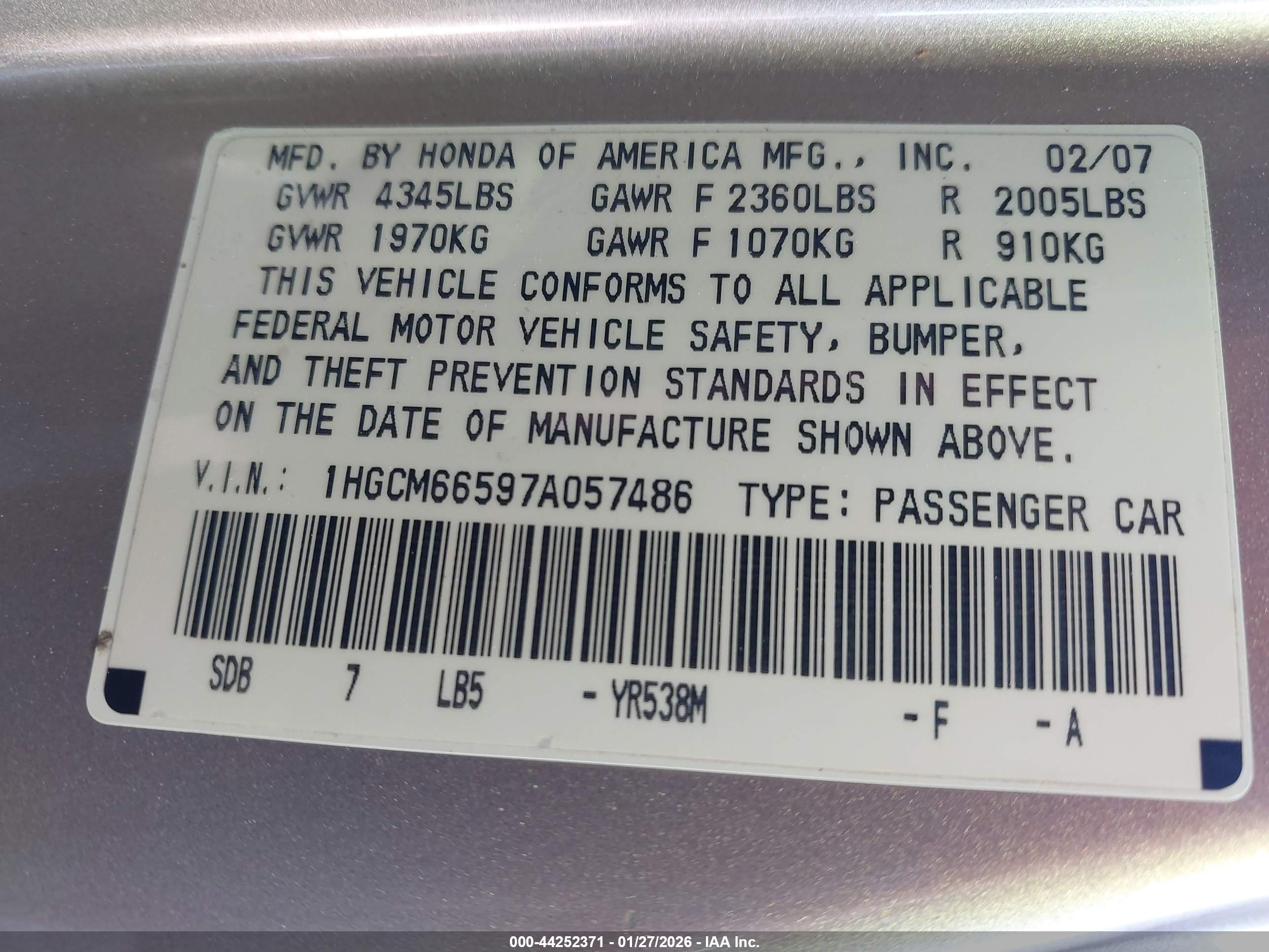 HONDA ACCORD image 9