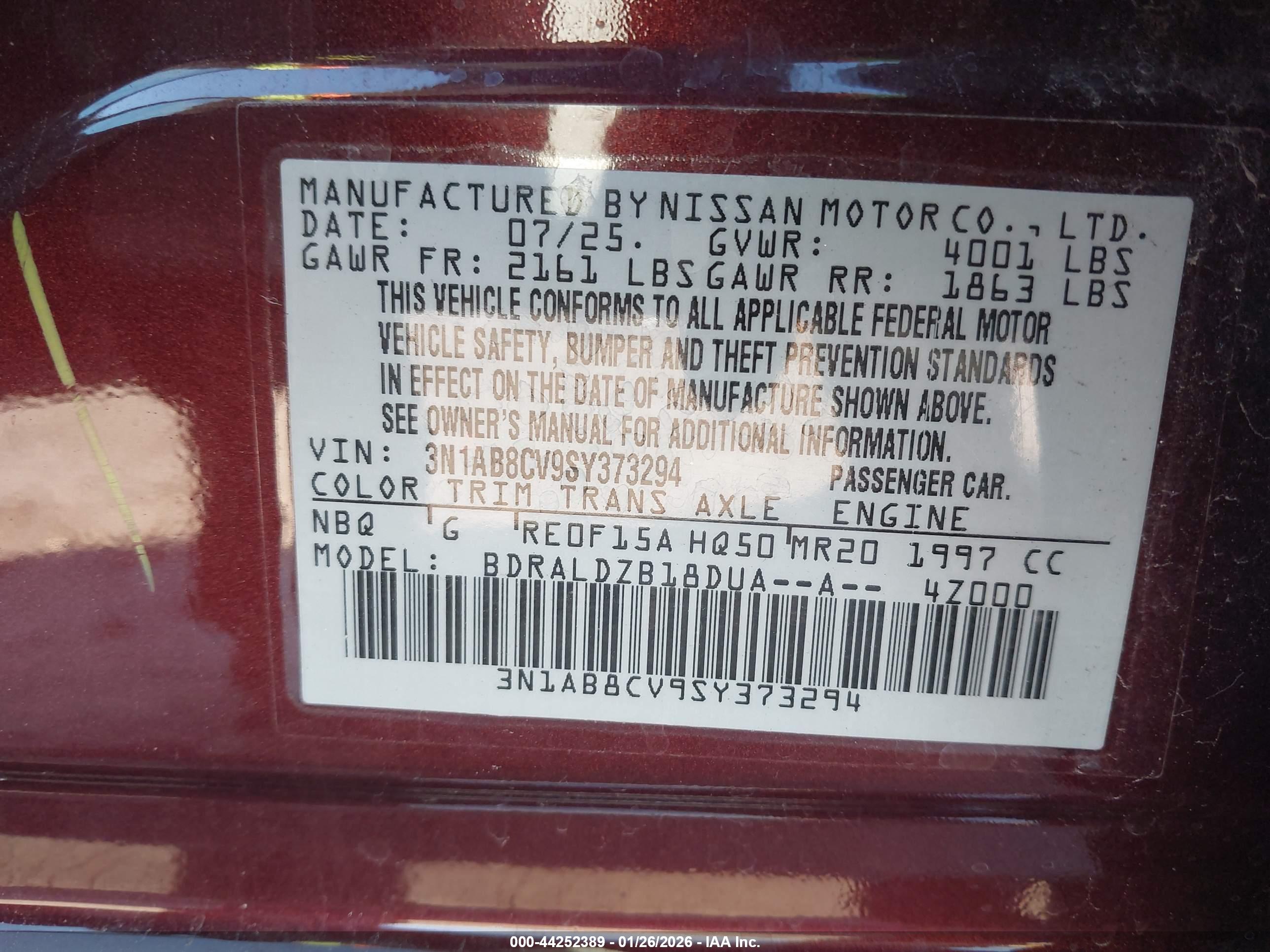 NISSAN SENTRA image 9