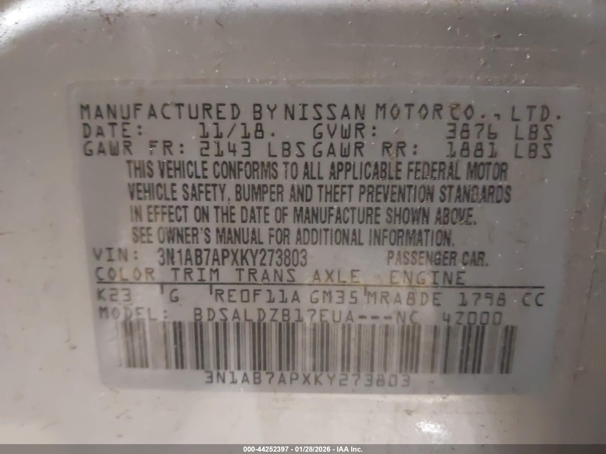 NISSAN SENTRA image 9