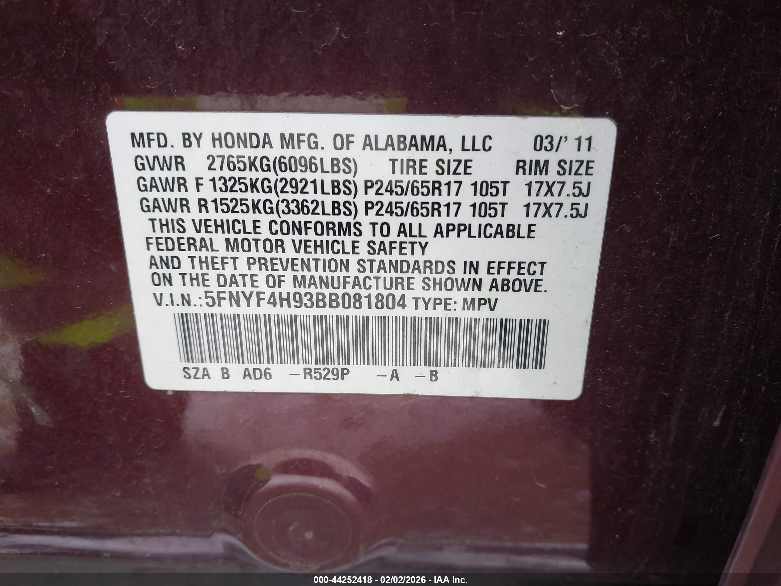 HONDA PILOT image 9