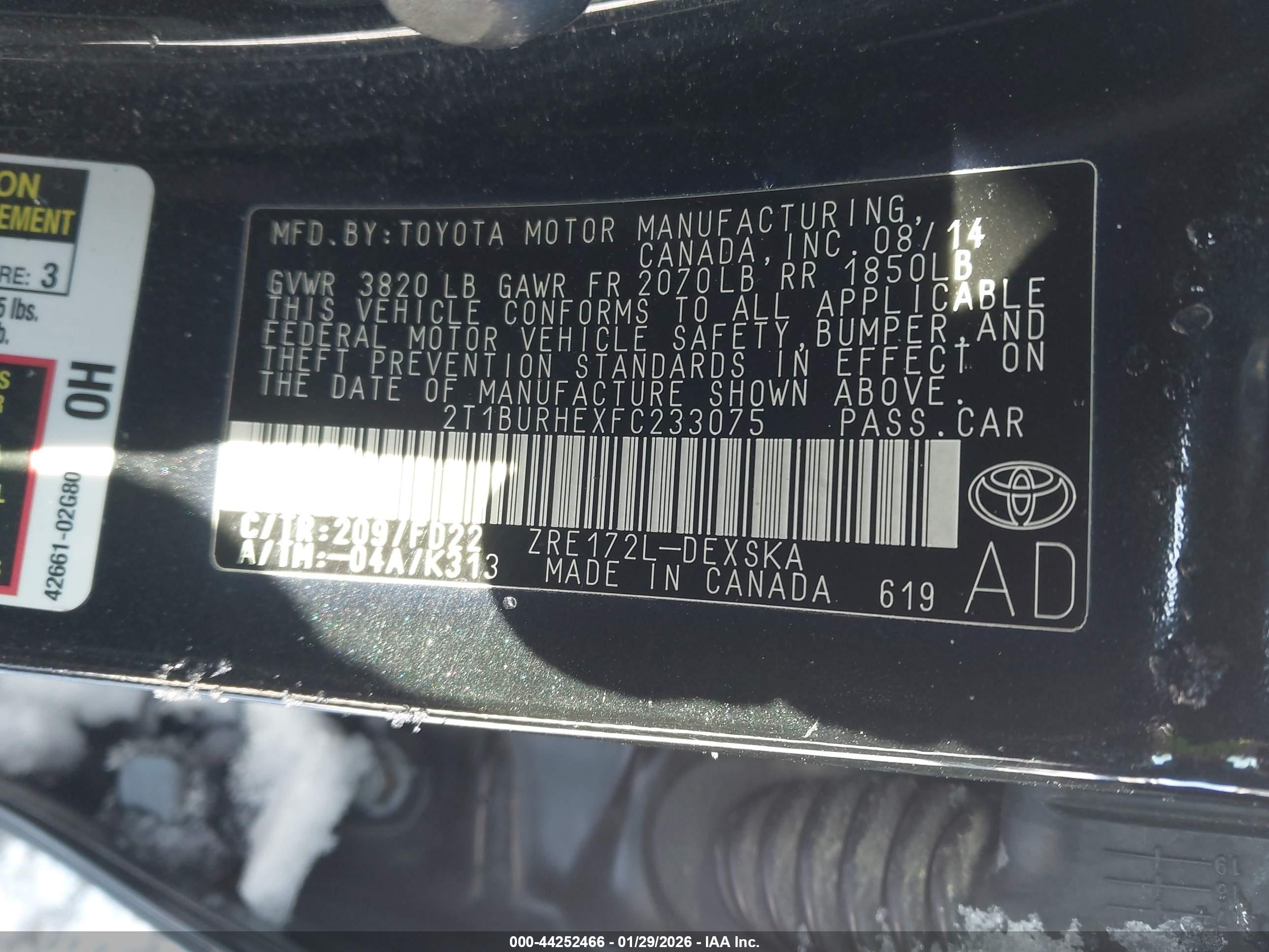TOYOTA COROLLA image 9
