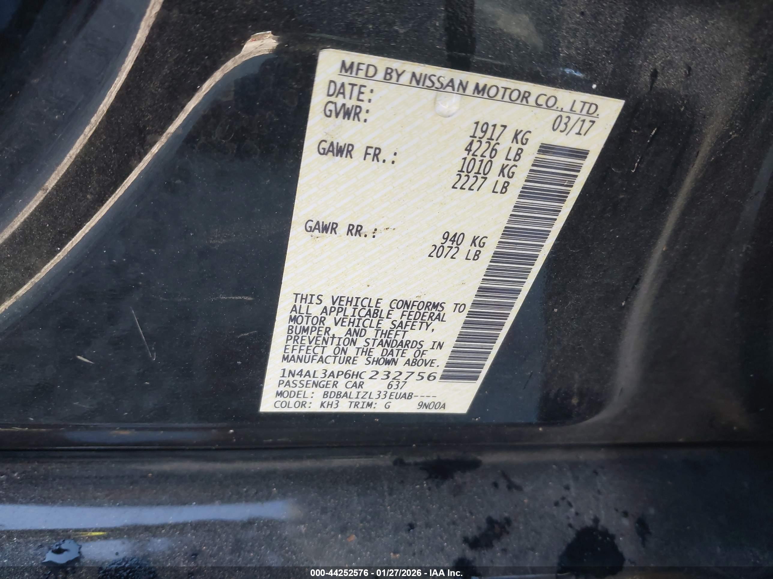 NISSAN ALTIMA image 9