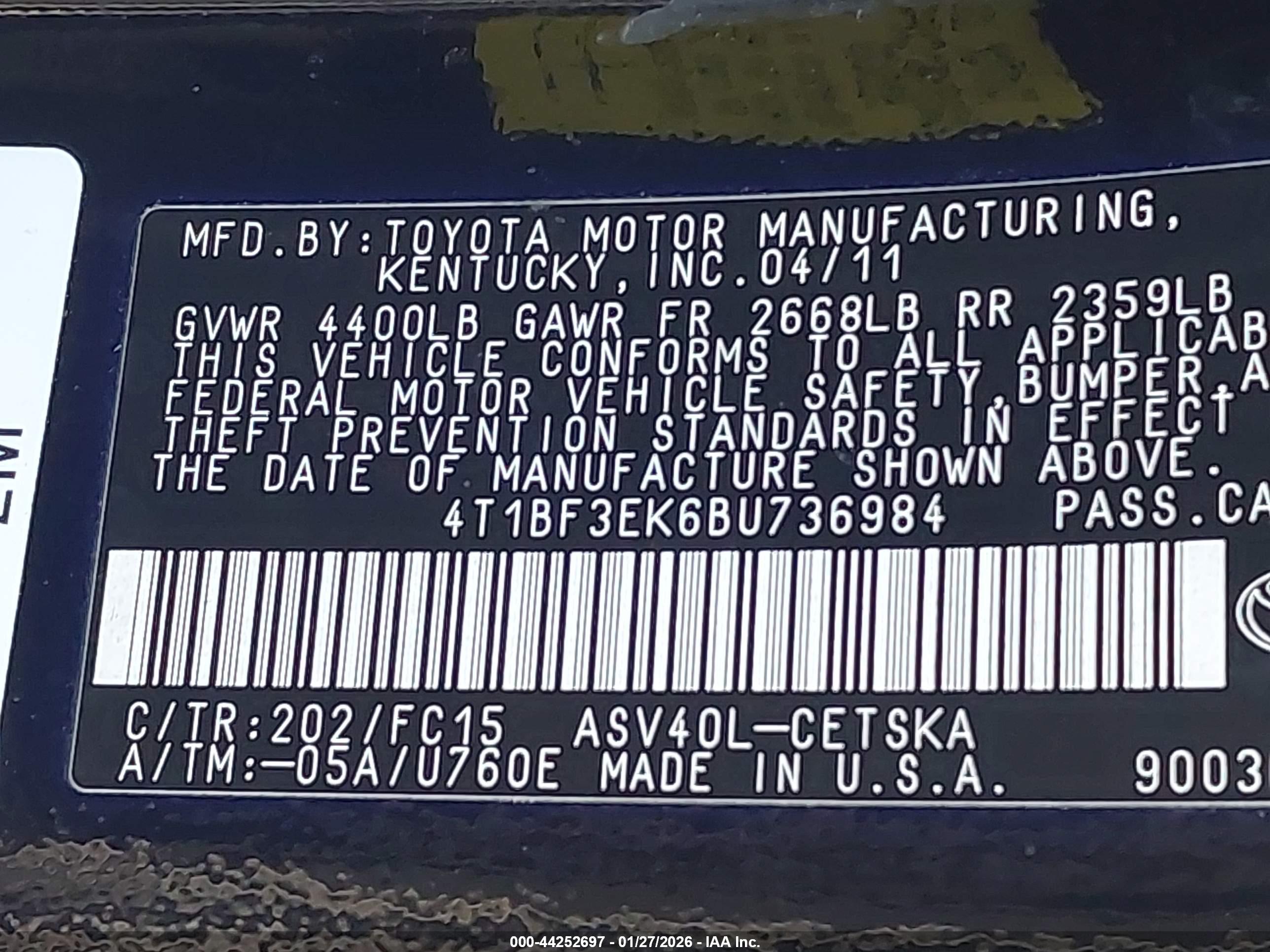 TOYOTA CAMRY image 9