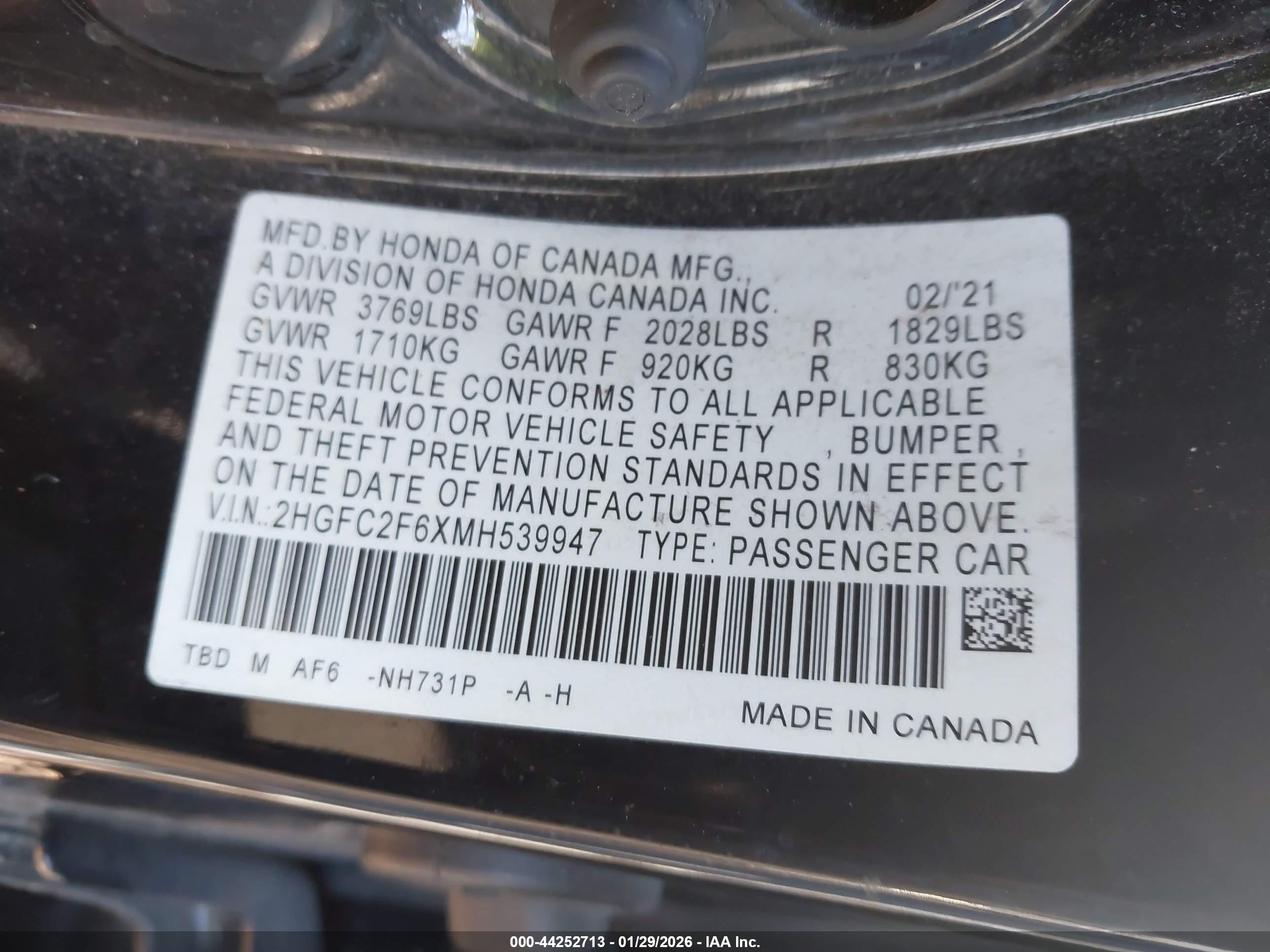HONDA CIVIC image 9