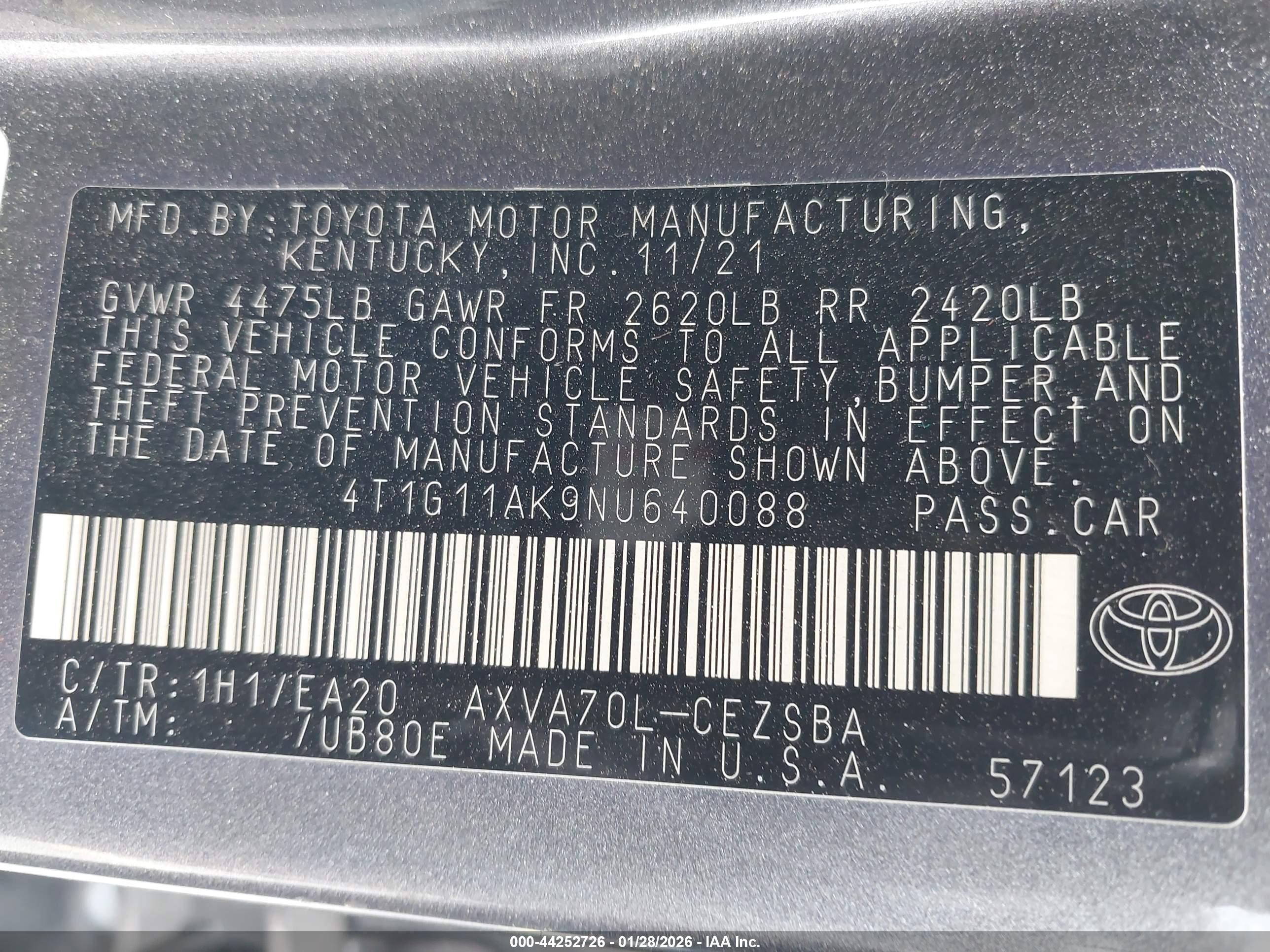 TOYOTA CAMRY image 9