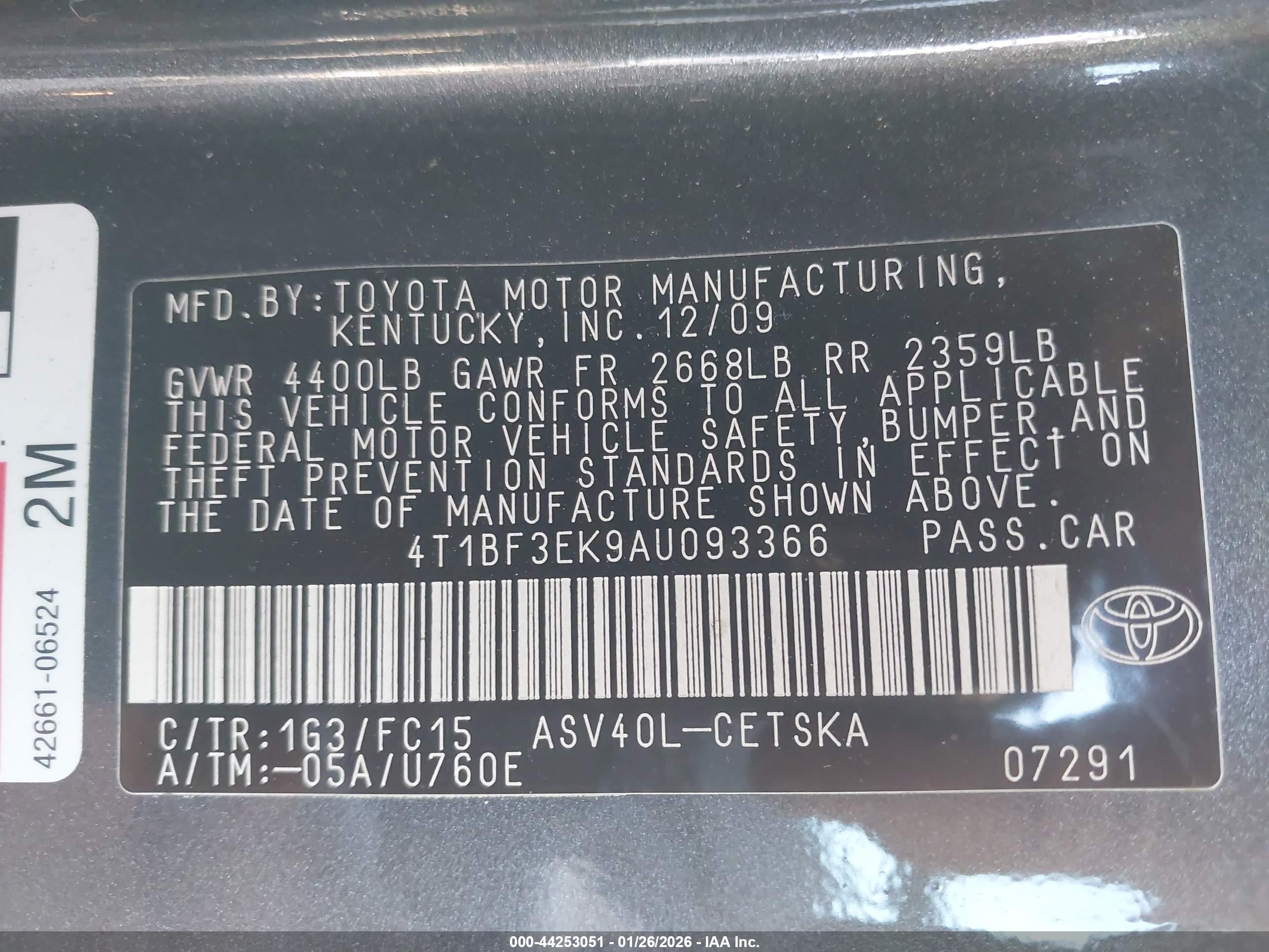 TOYOTA CAMRY image 9