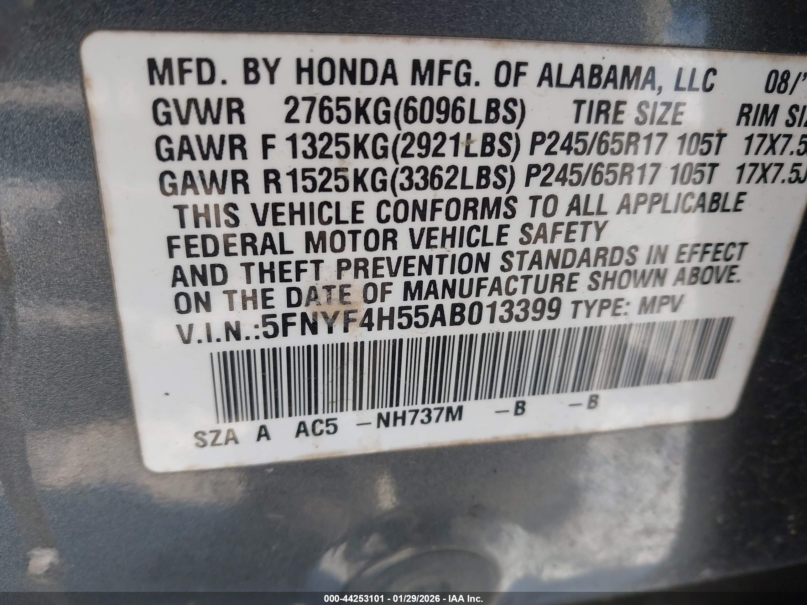HONDA PILOT image 9
