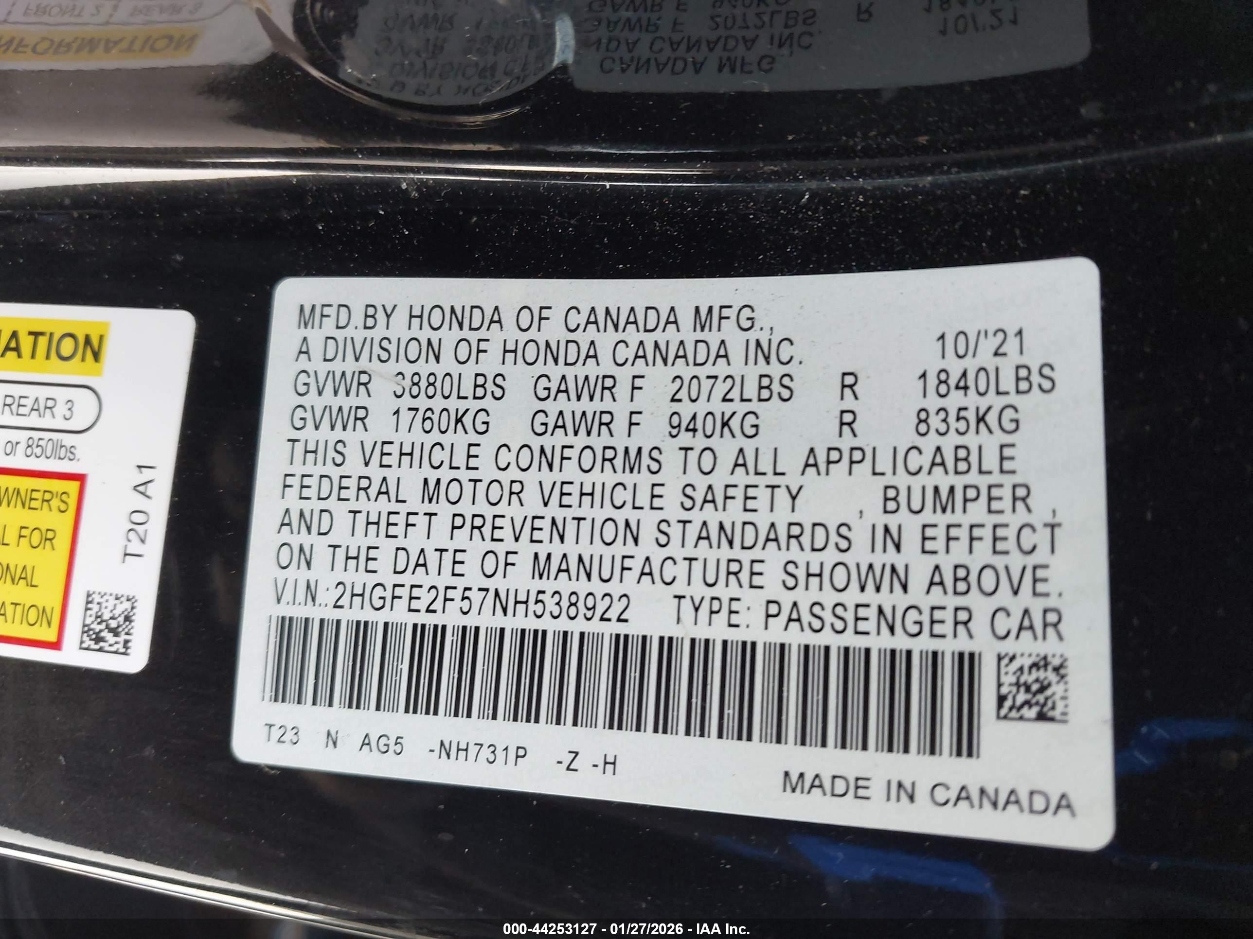 HONDA CIVIC image 9
