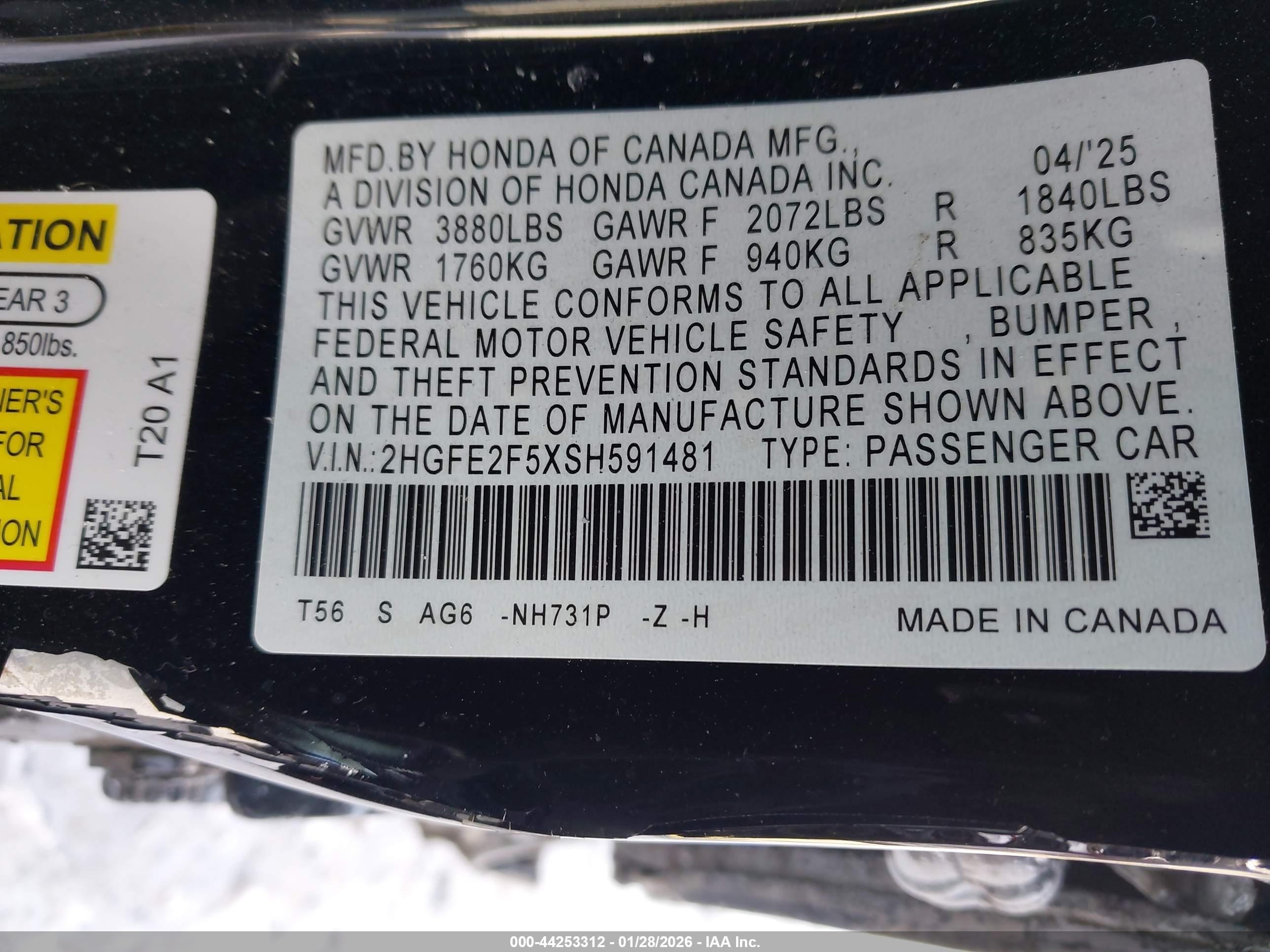 HONDA CIVIC image 9