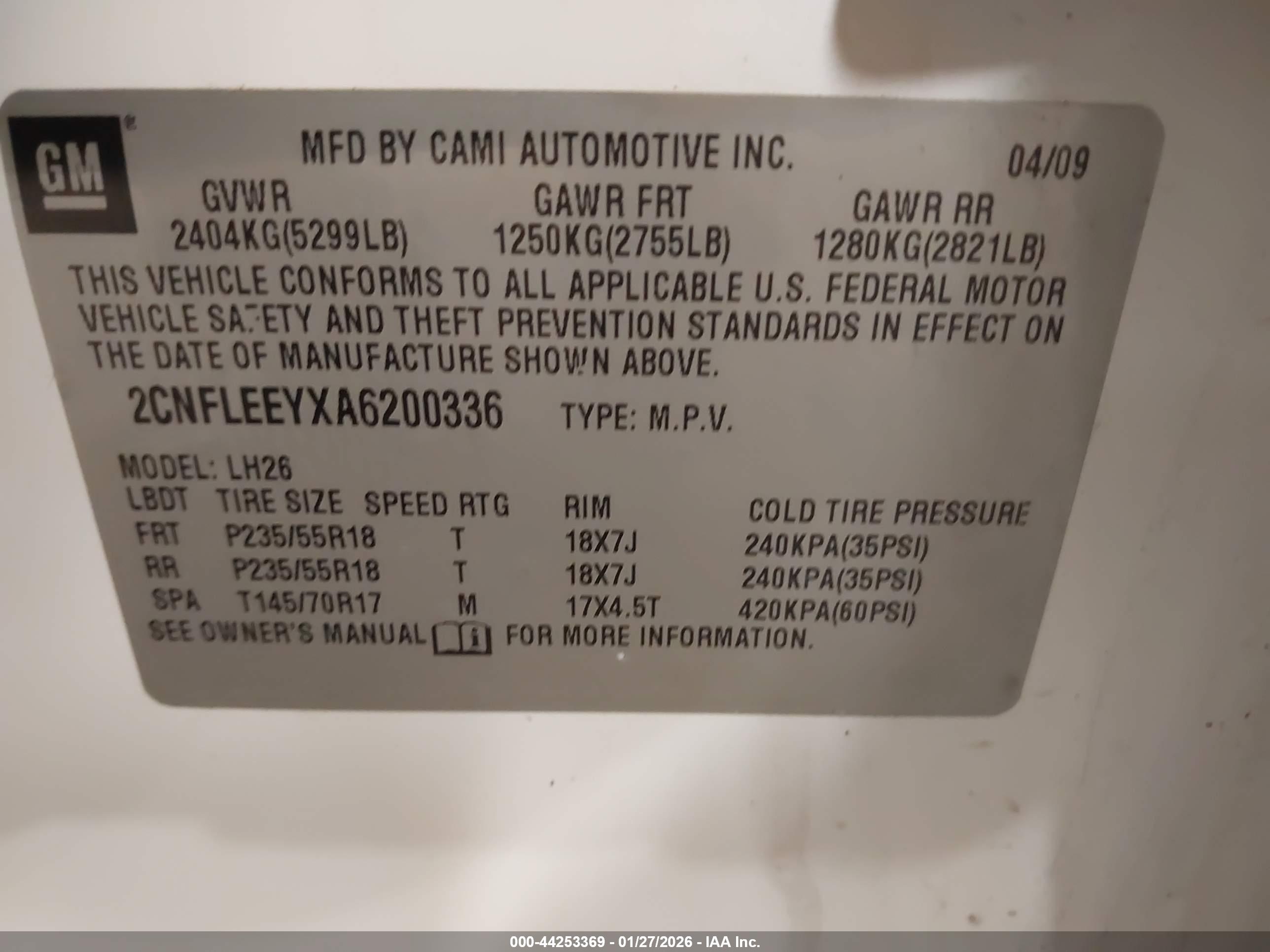 CHEVROLET EQUINOX image 9