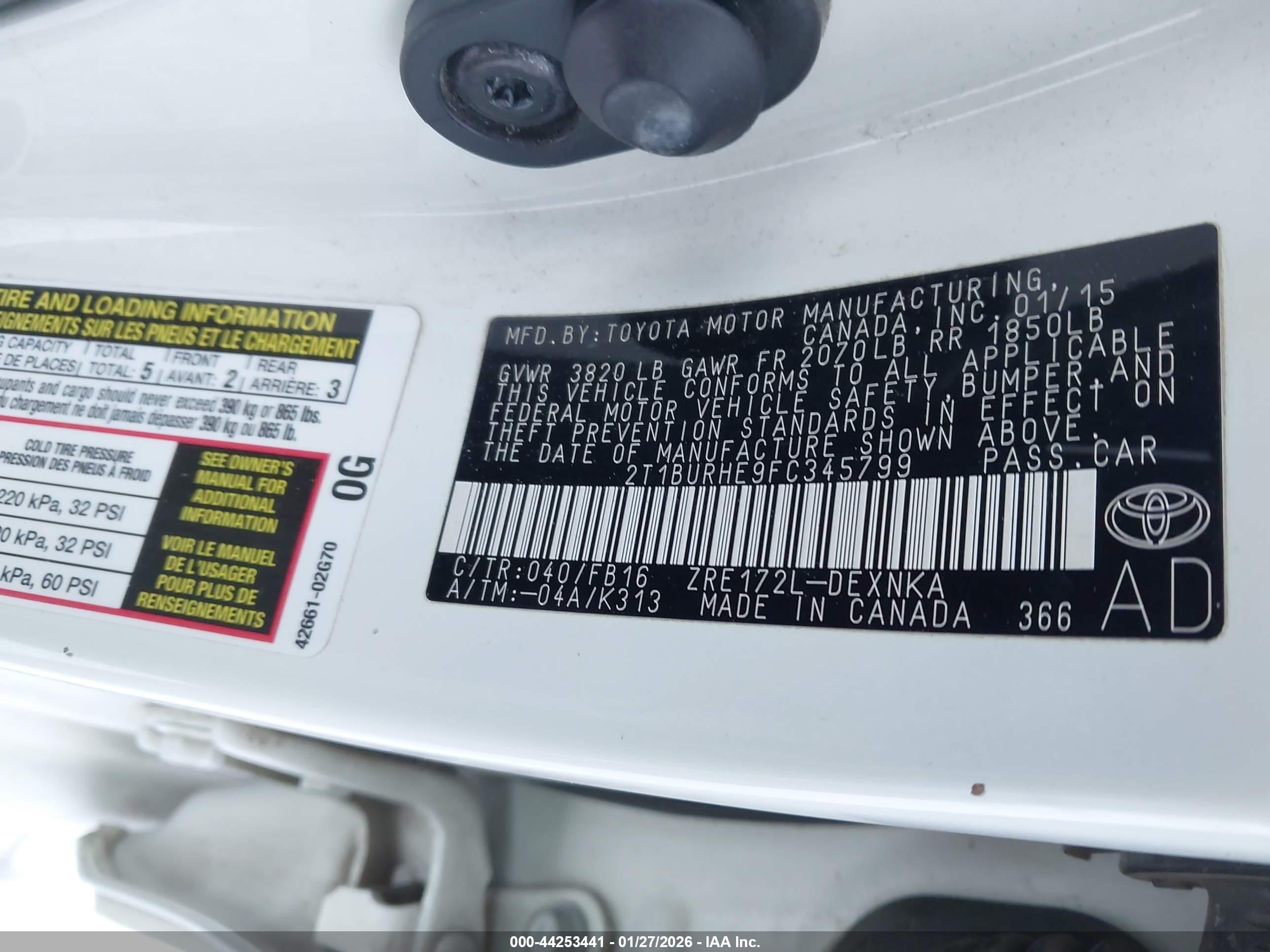 TOYOTA COROLLA image 9