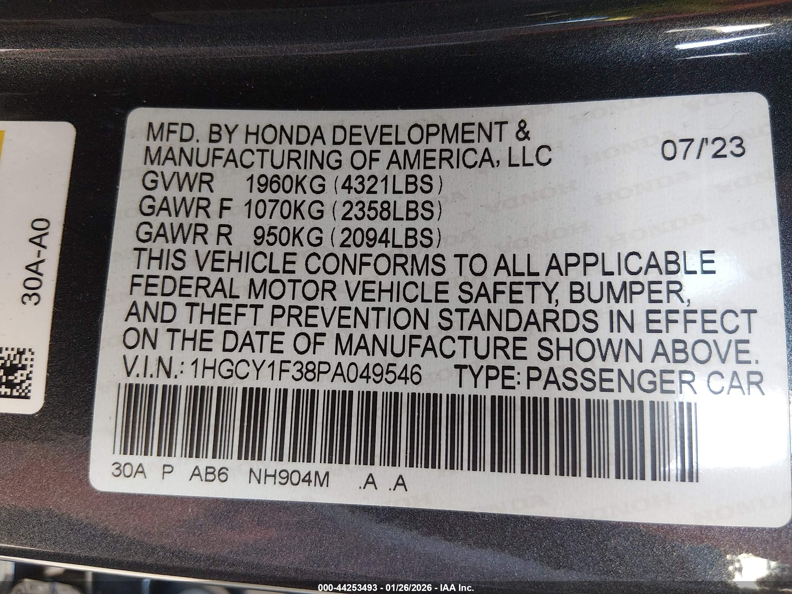 HONDA ACCORD image 9