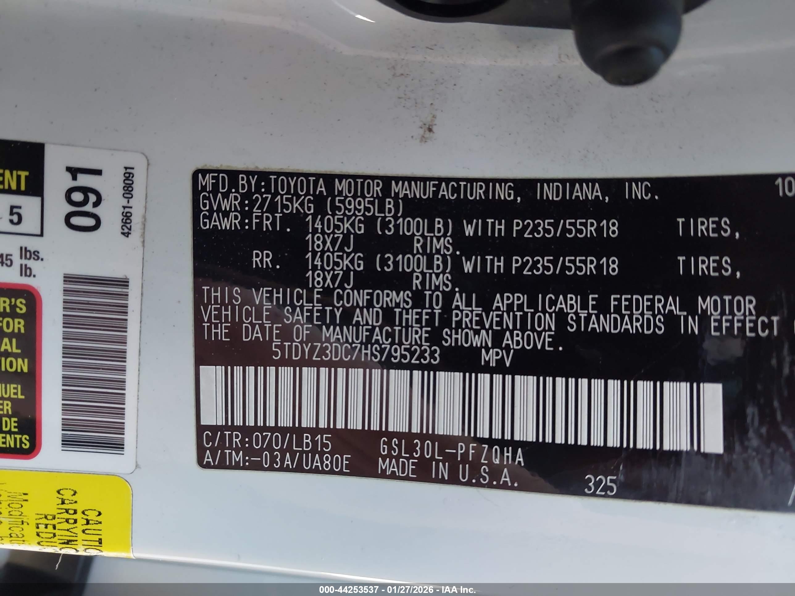 TOYOTA SIENNA image 9