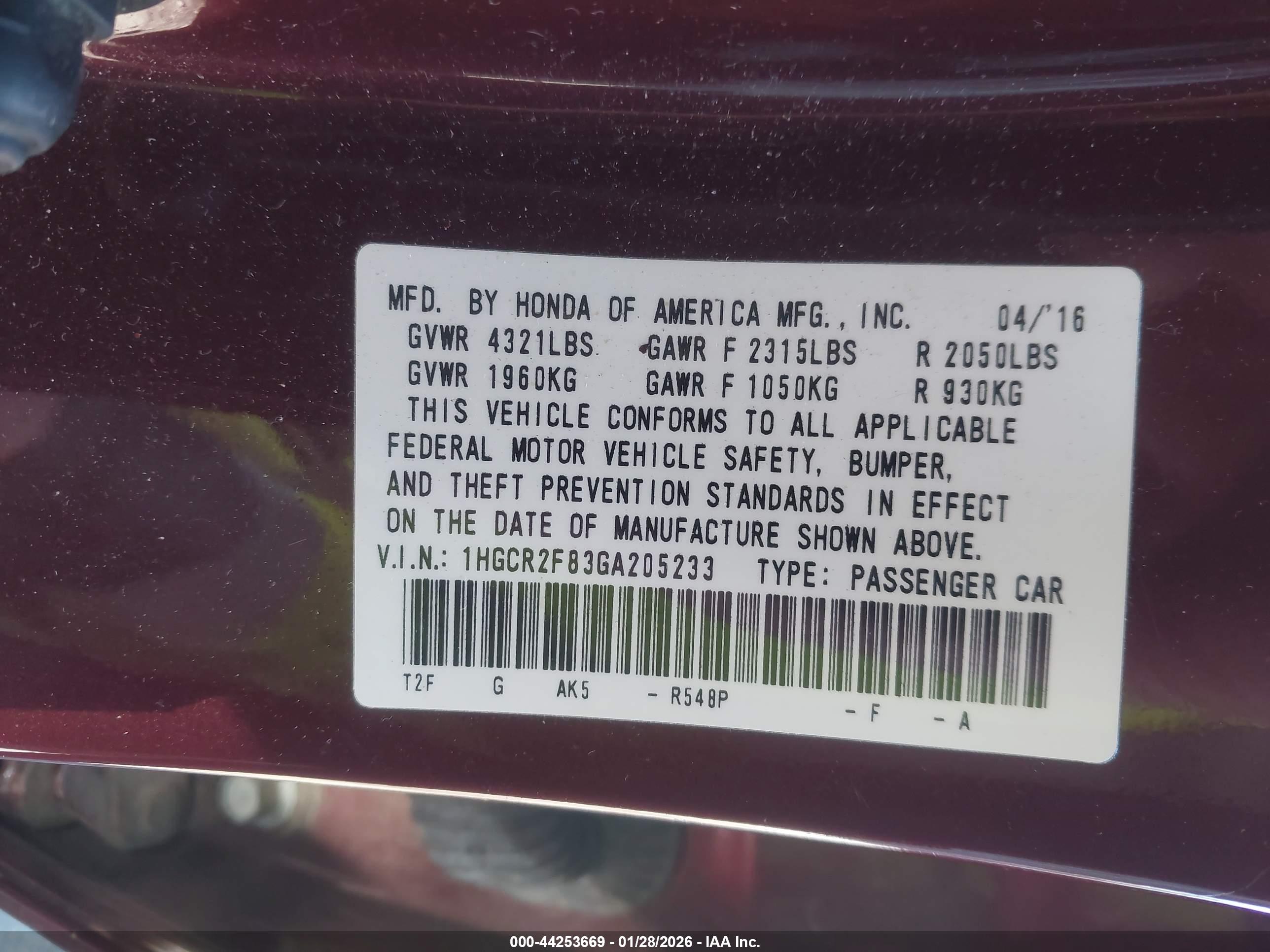HONDA ACCORD image 9