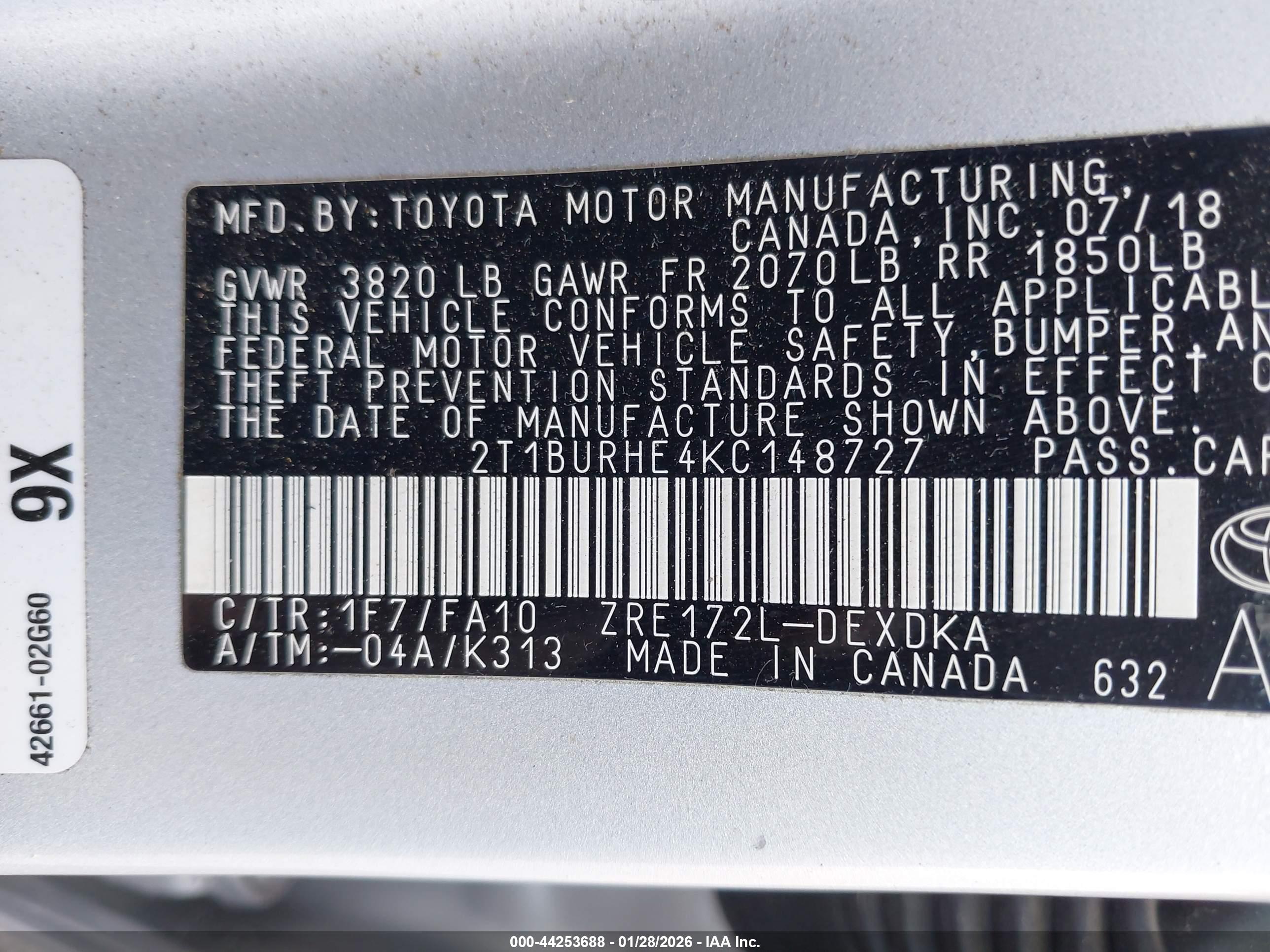 TOYOTA COROLLA image 9
