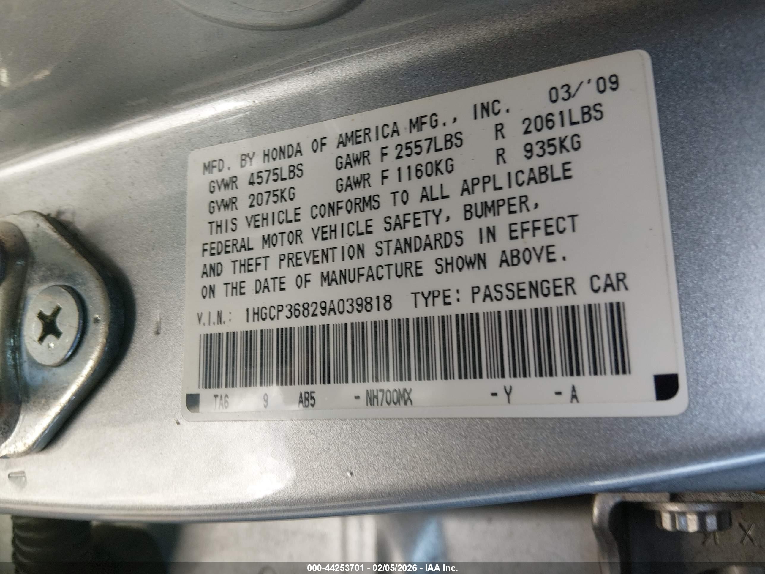 HONDA ACCORD image 9