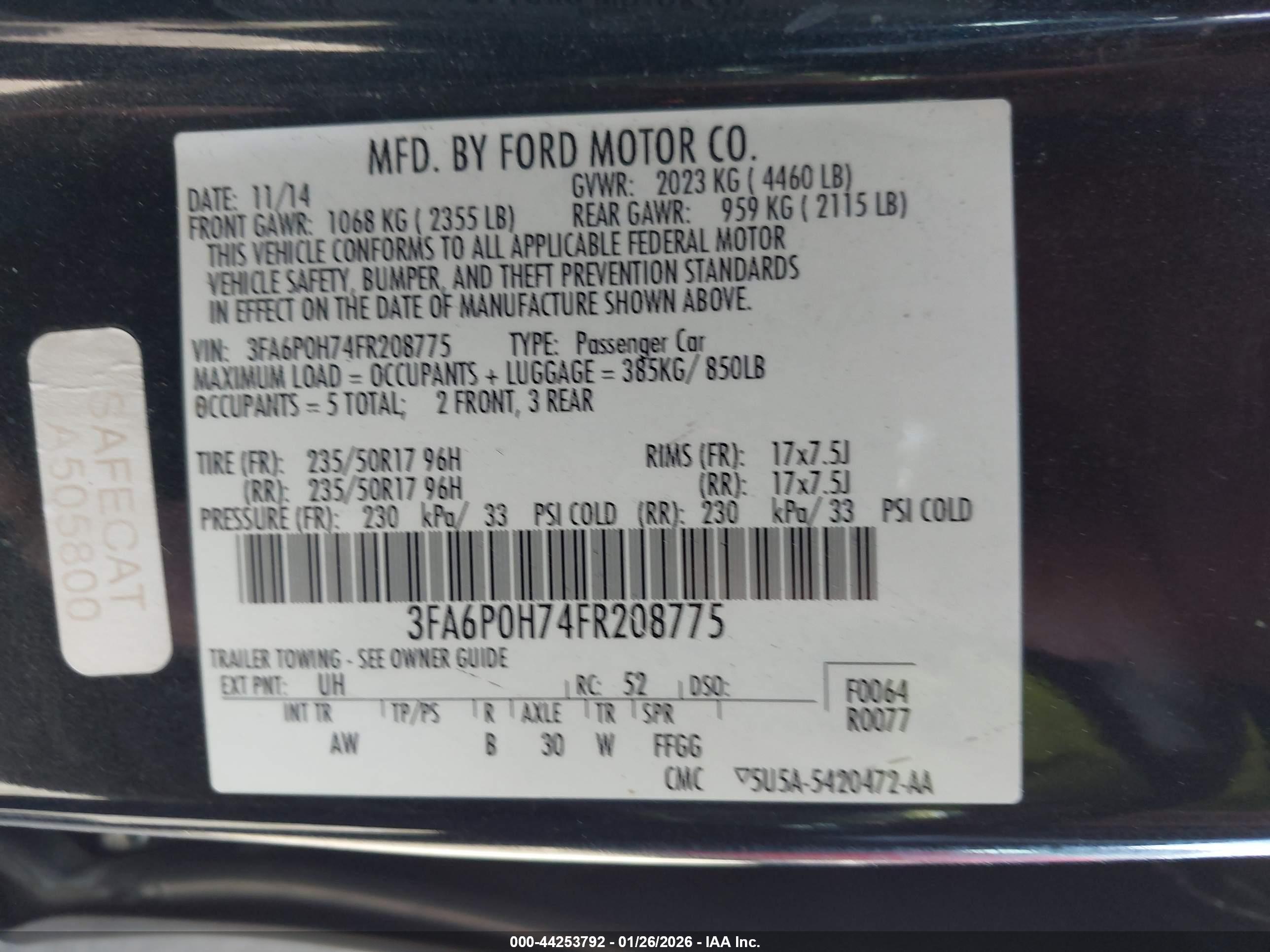 FORD FUSION image 9