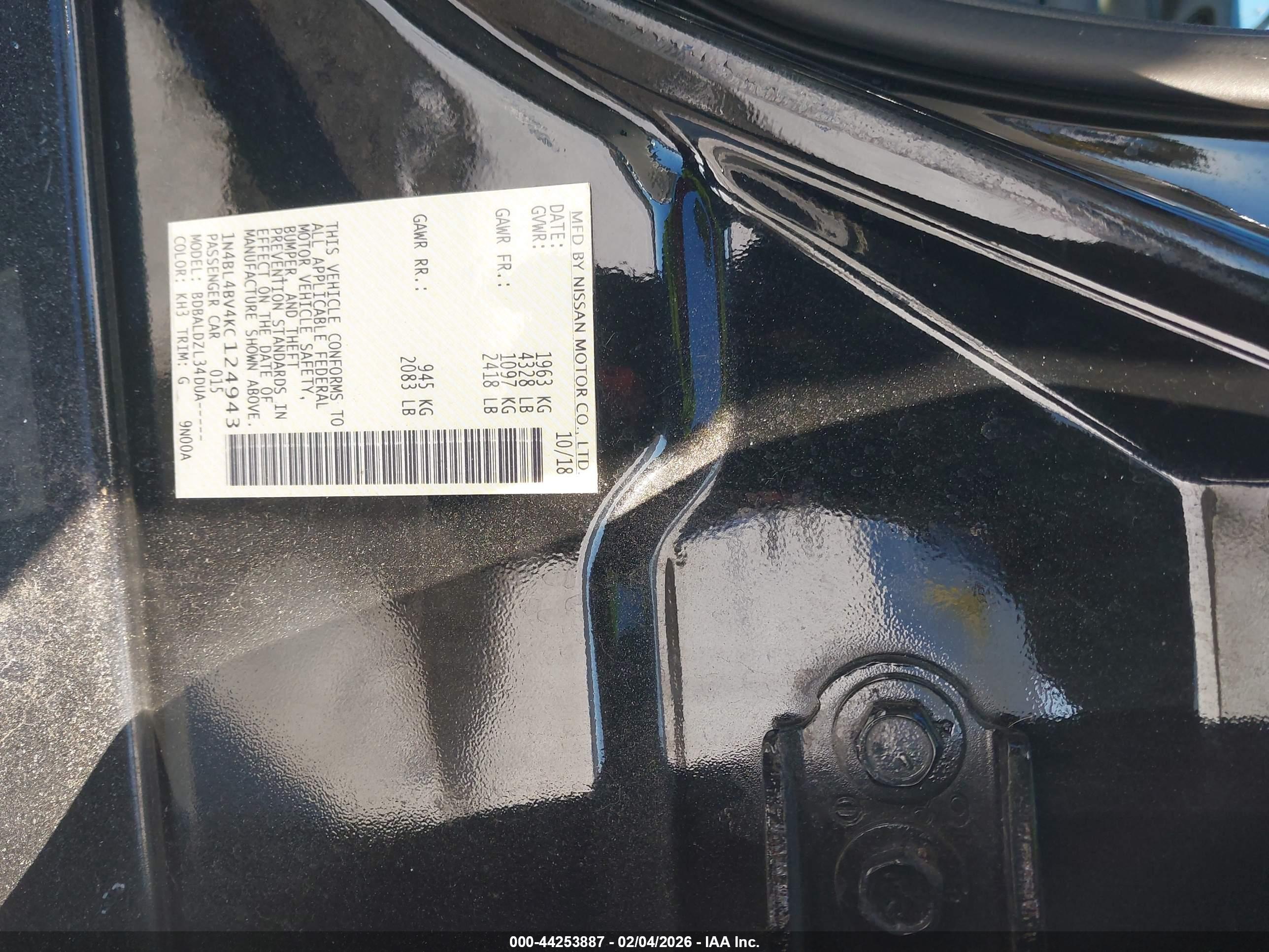 NISSAN ALTIMA image 9