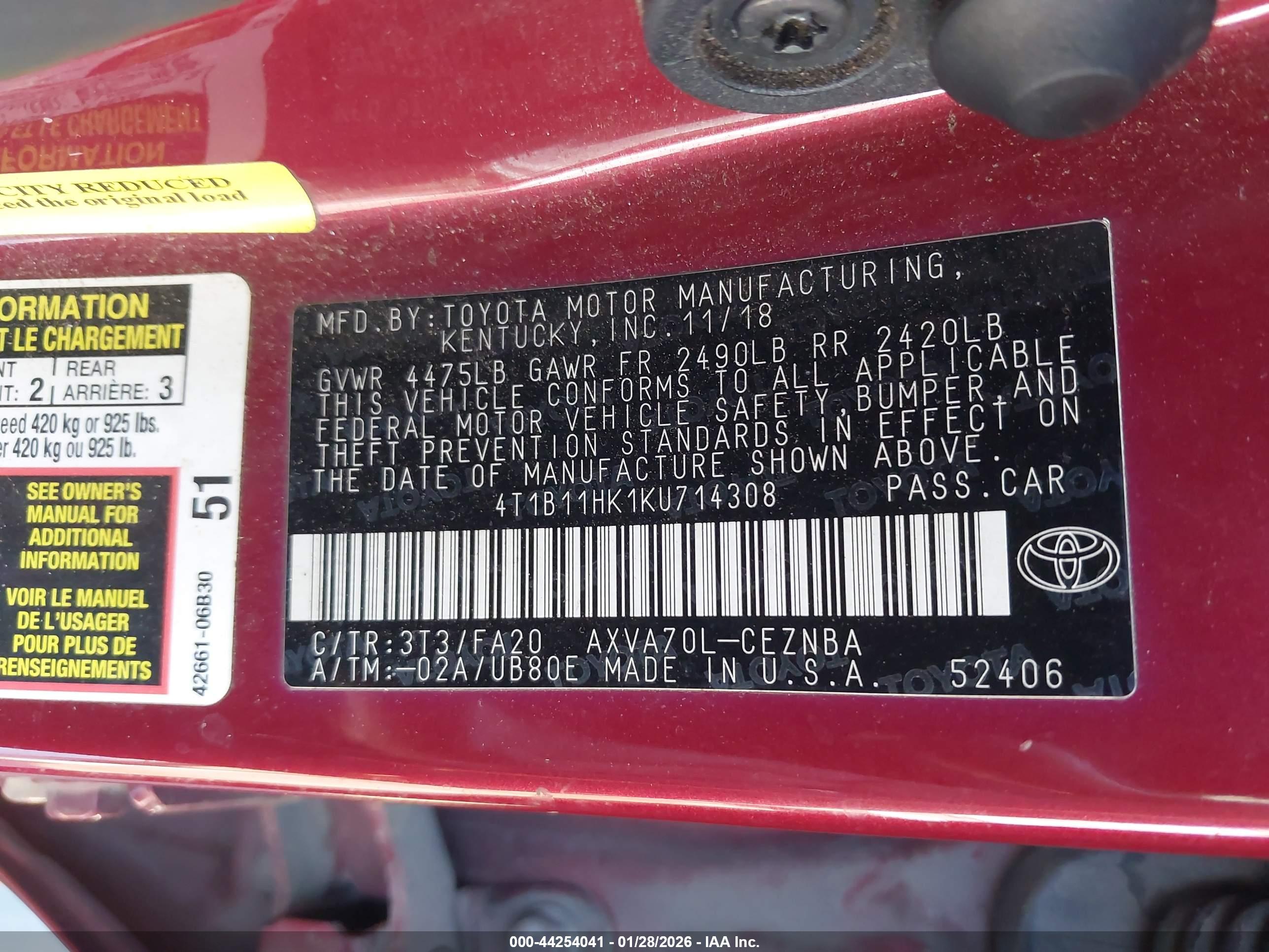 TOYOTA CAMRY image 9
