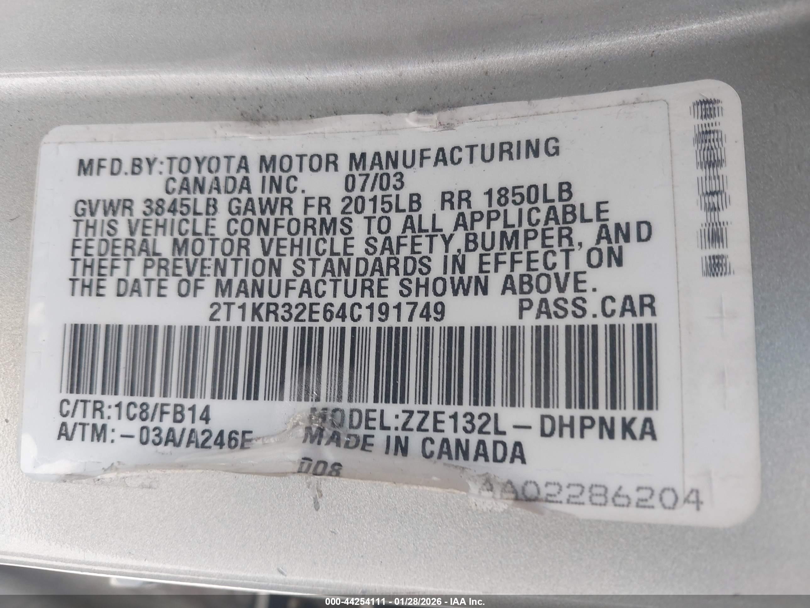 TOYOTA MATRIX image 9