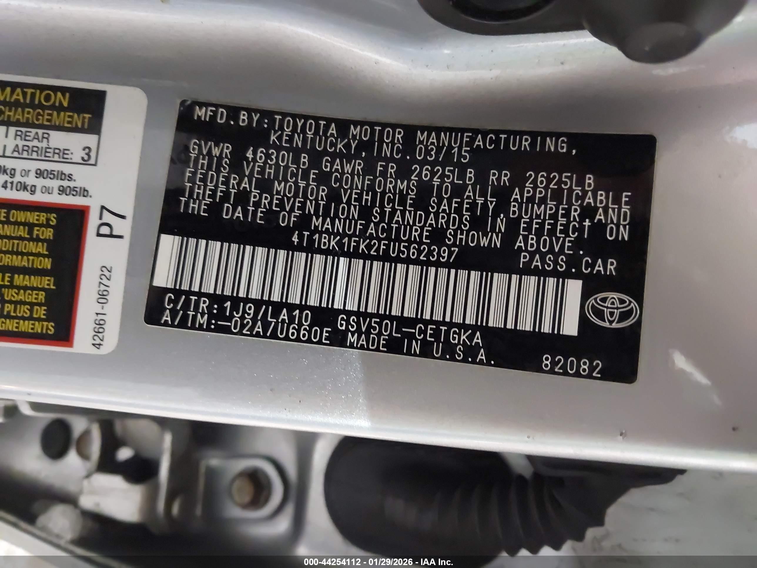 TOYOTA CAMRY image 9