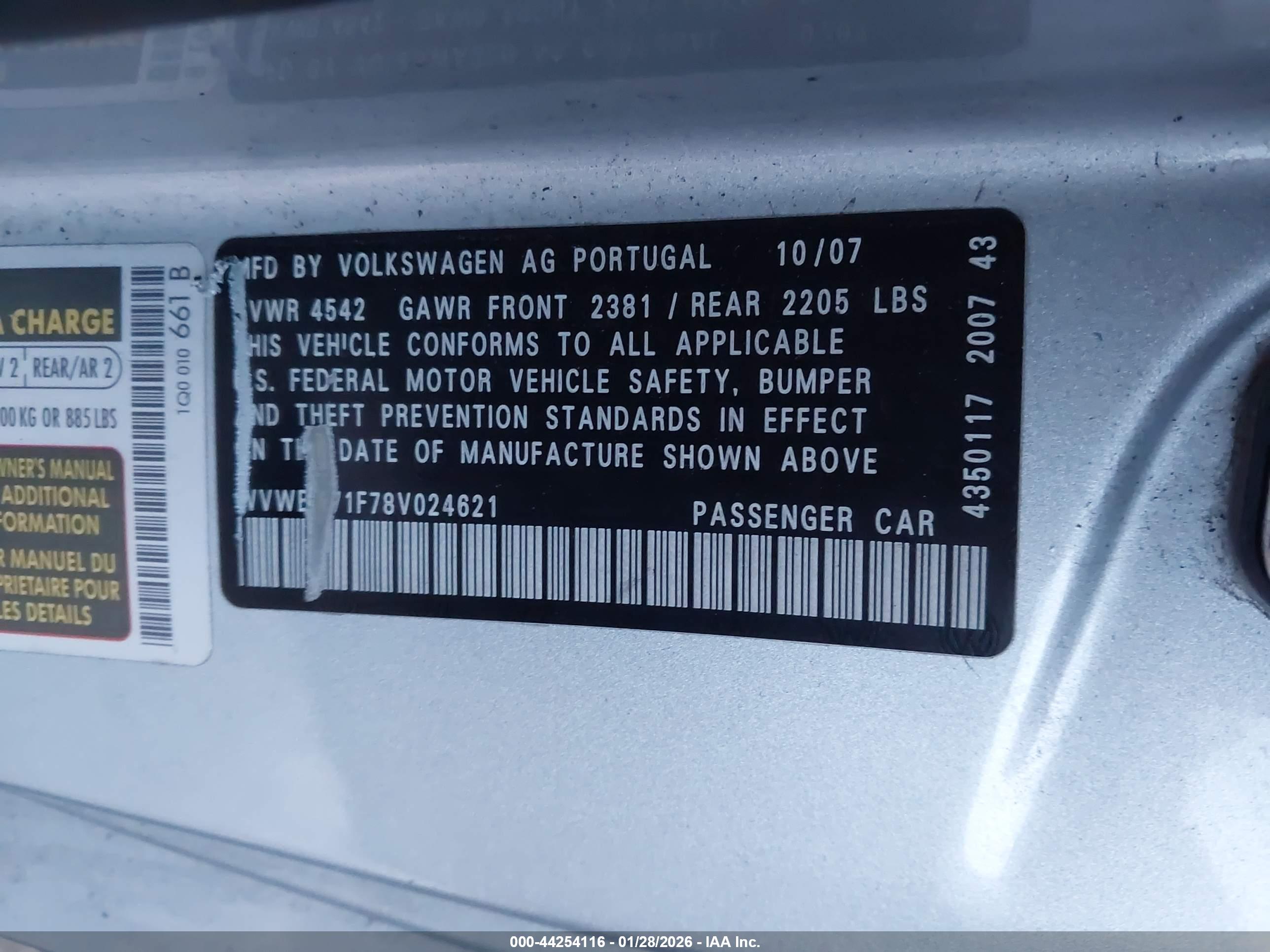 VOLKSWAGEN EOS image 9