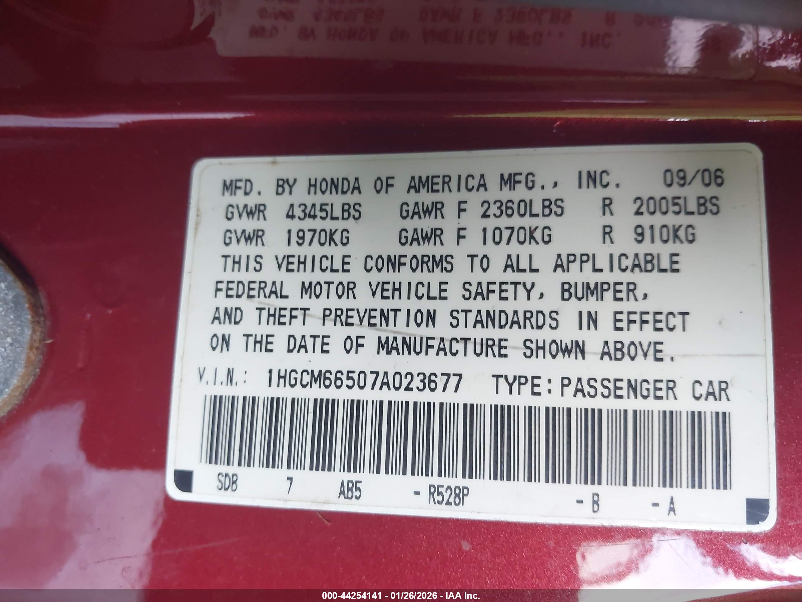 HONDA ACCORD image 9